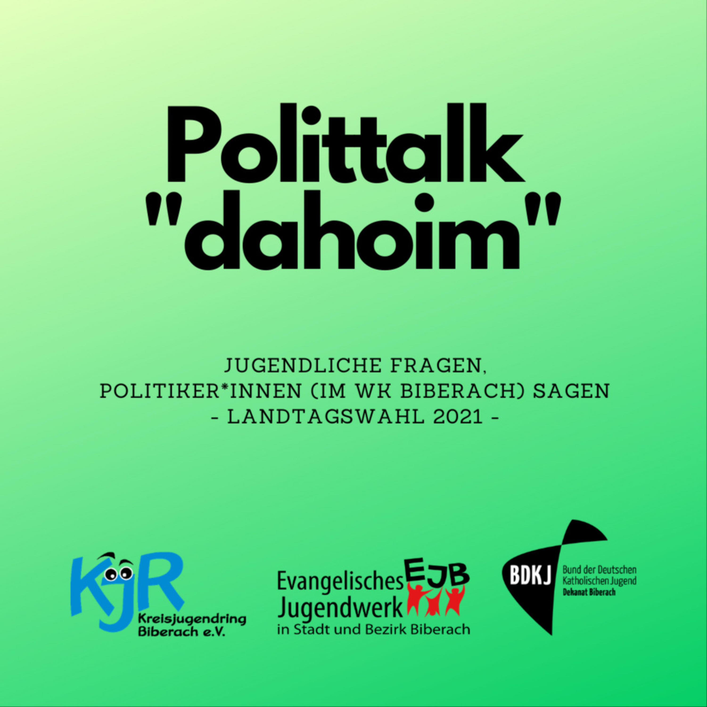 Polittalk dahoim – Jugendliche fragen, Politiker*innen sagen
