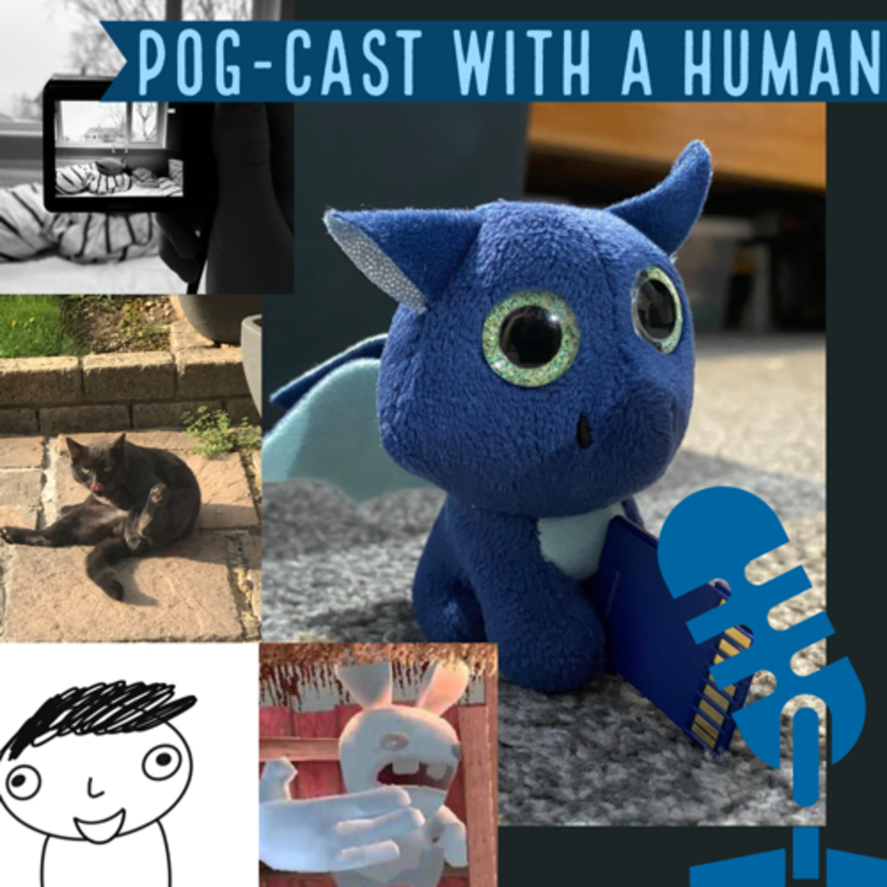  Pog-Cast with a human