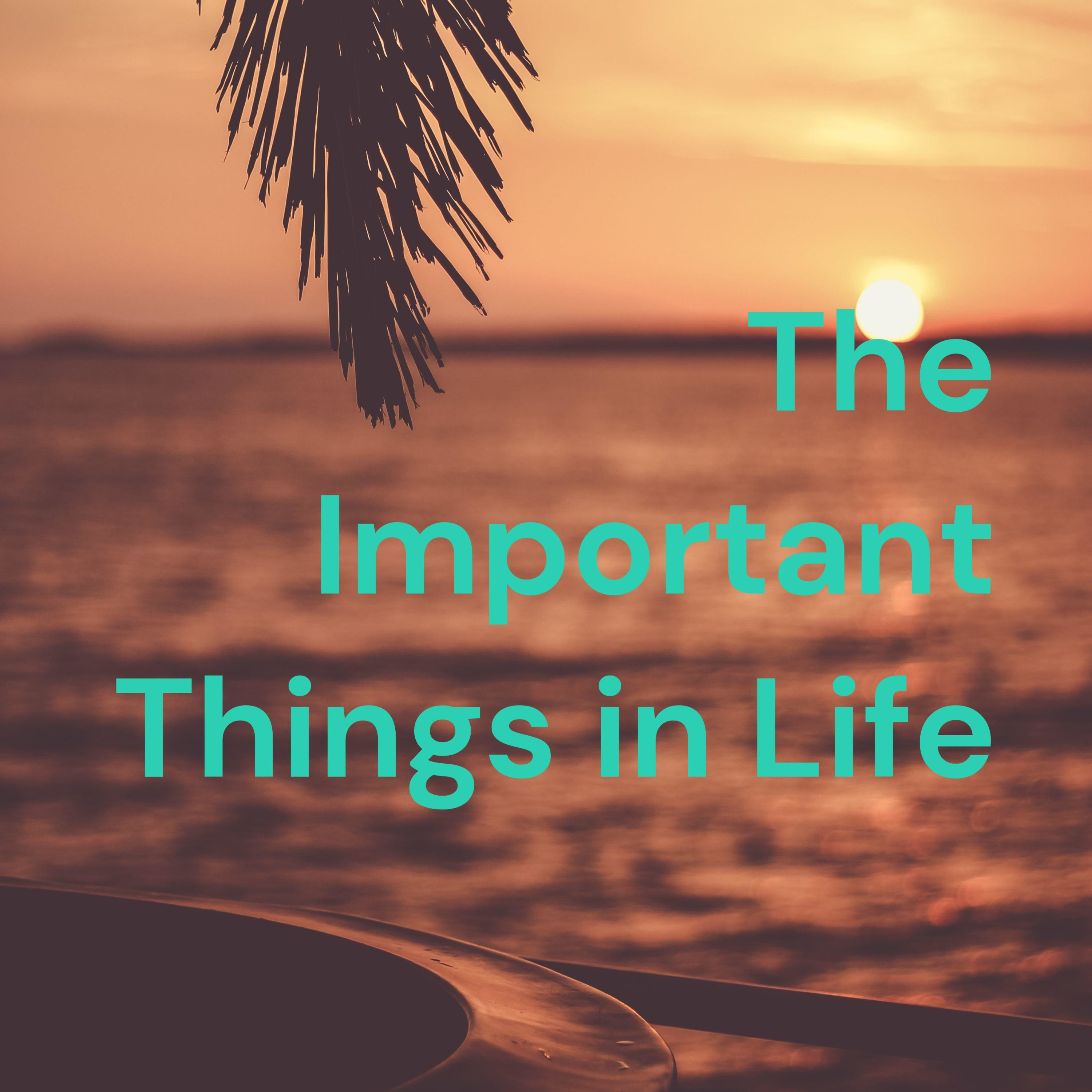 The Important Things in Life
