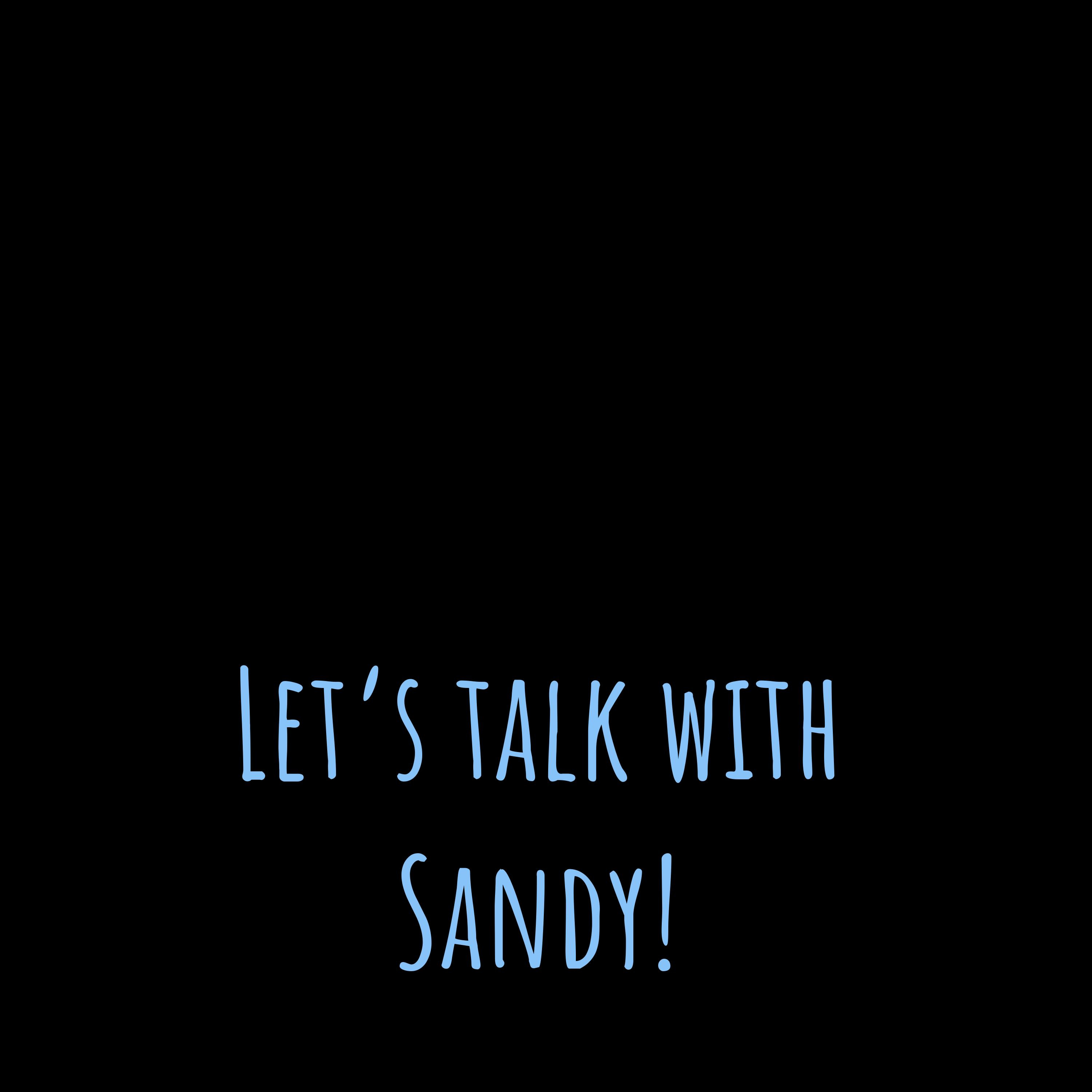 Let's talk with Sandy! cover art