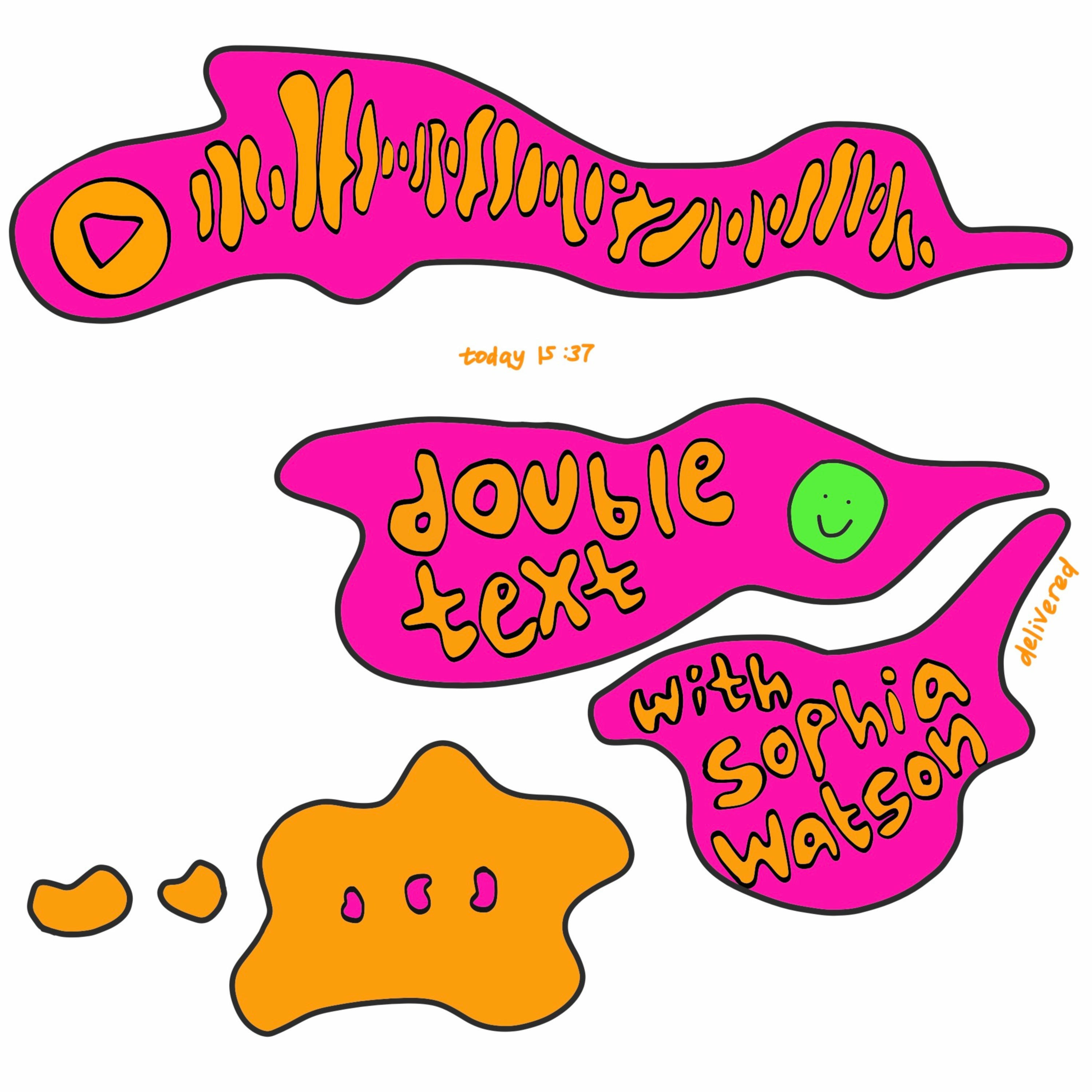 double text podcast artwork