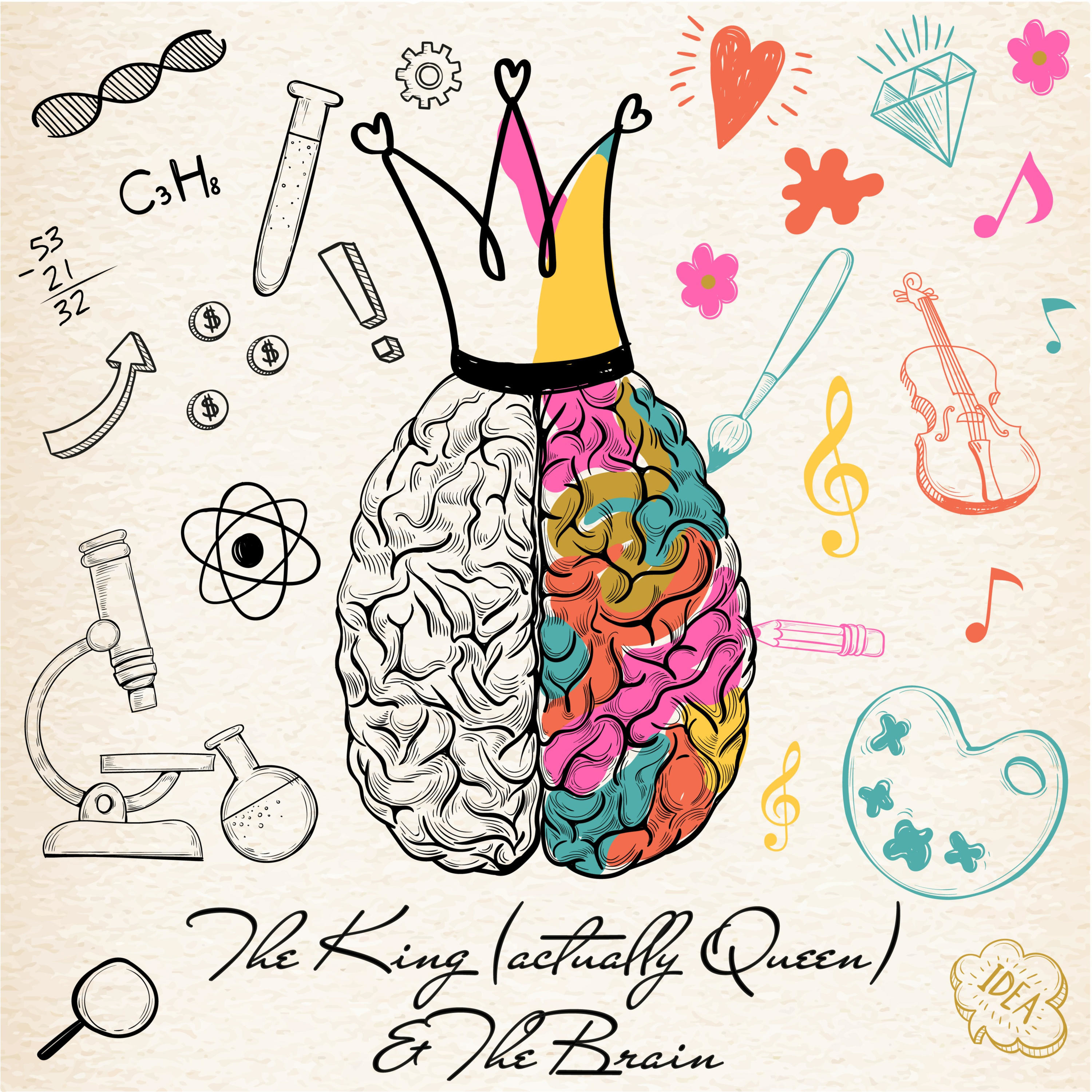 The King (actually The Queen) & the Brain cover art