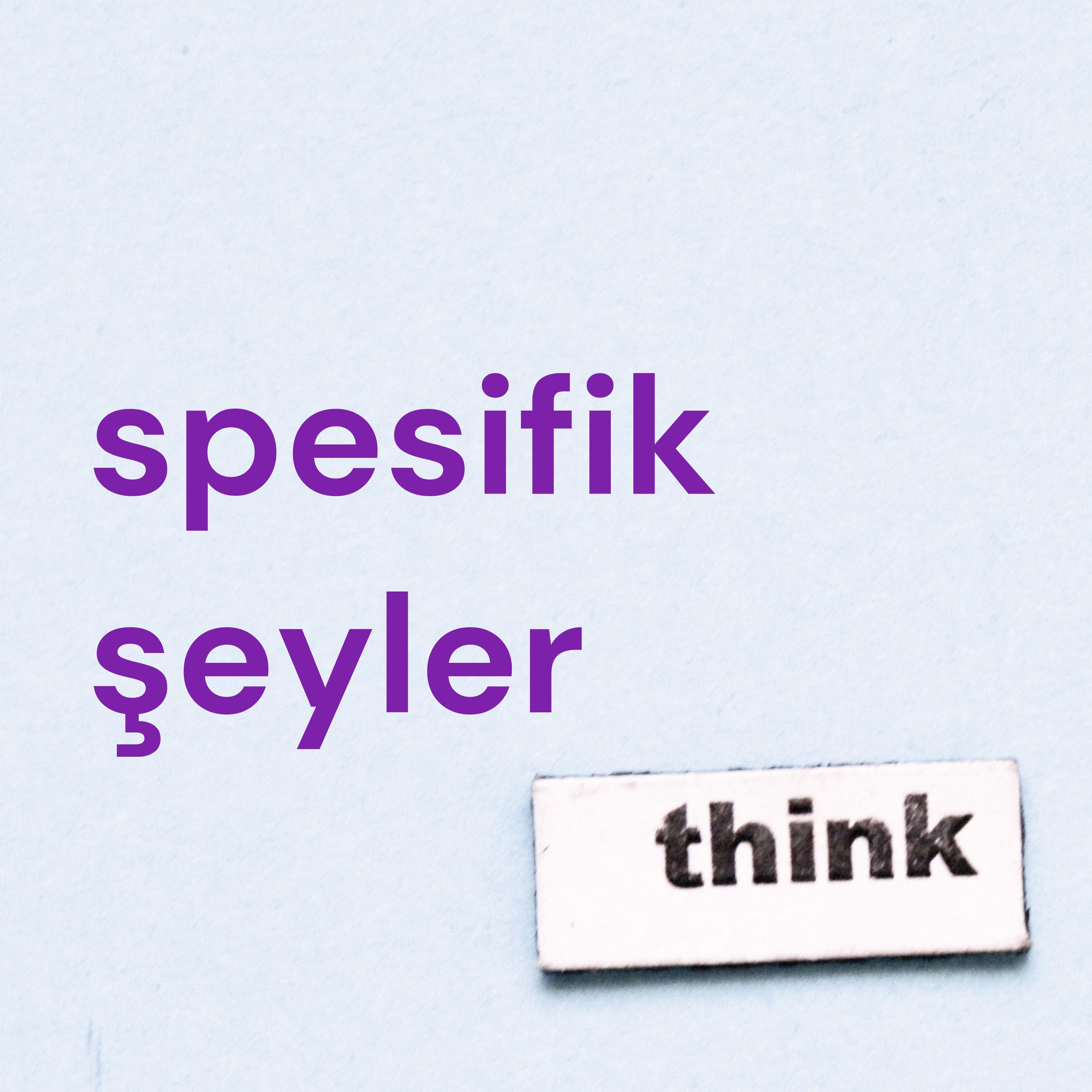 spesifik şeyler cover art