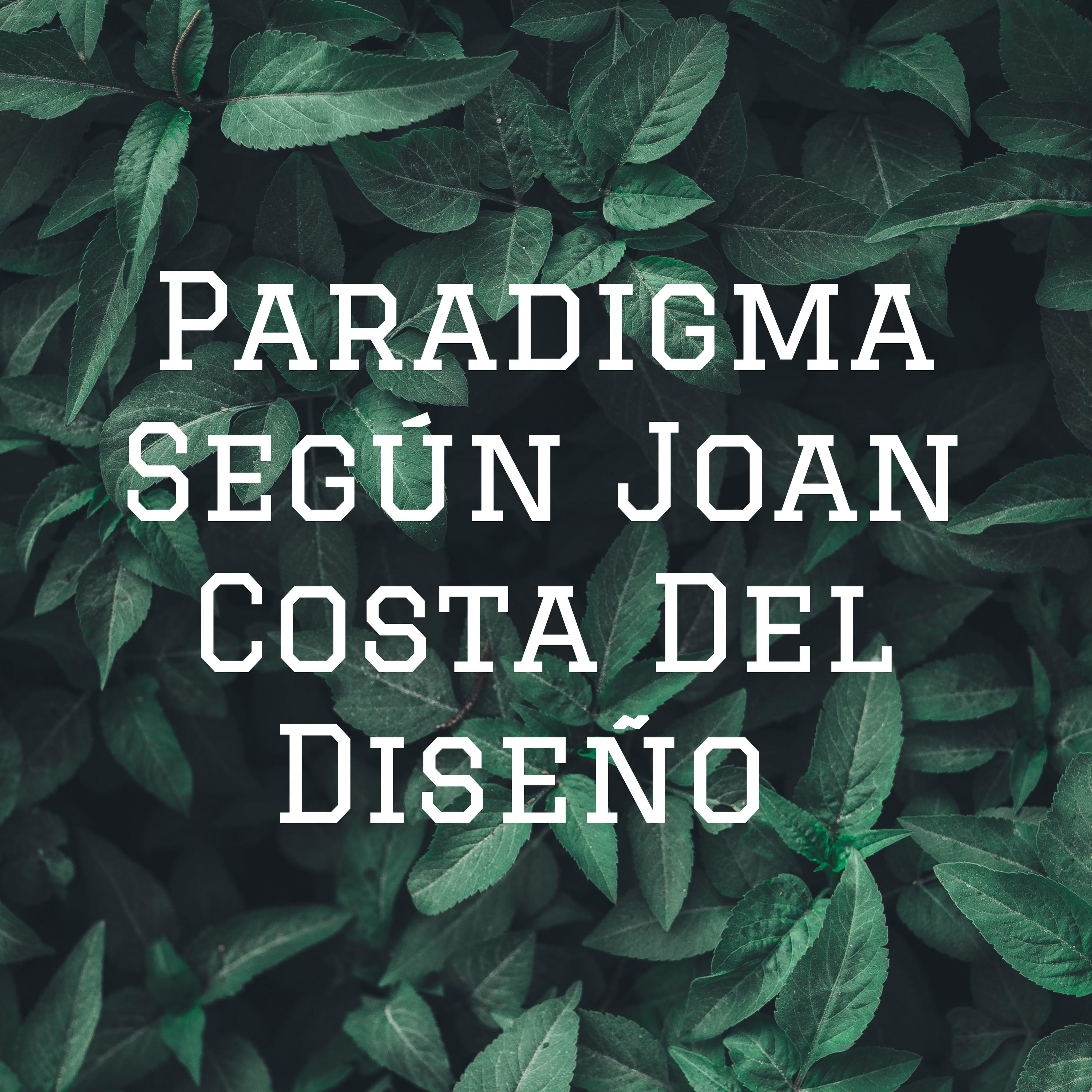 Paradigma Según Joan Costa Del Diseño 