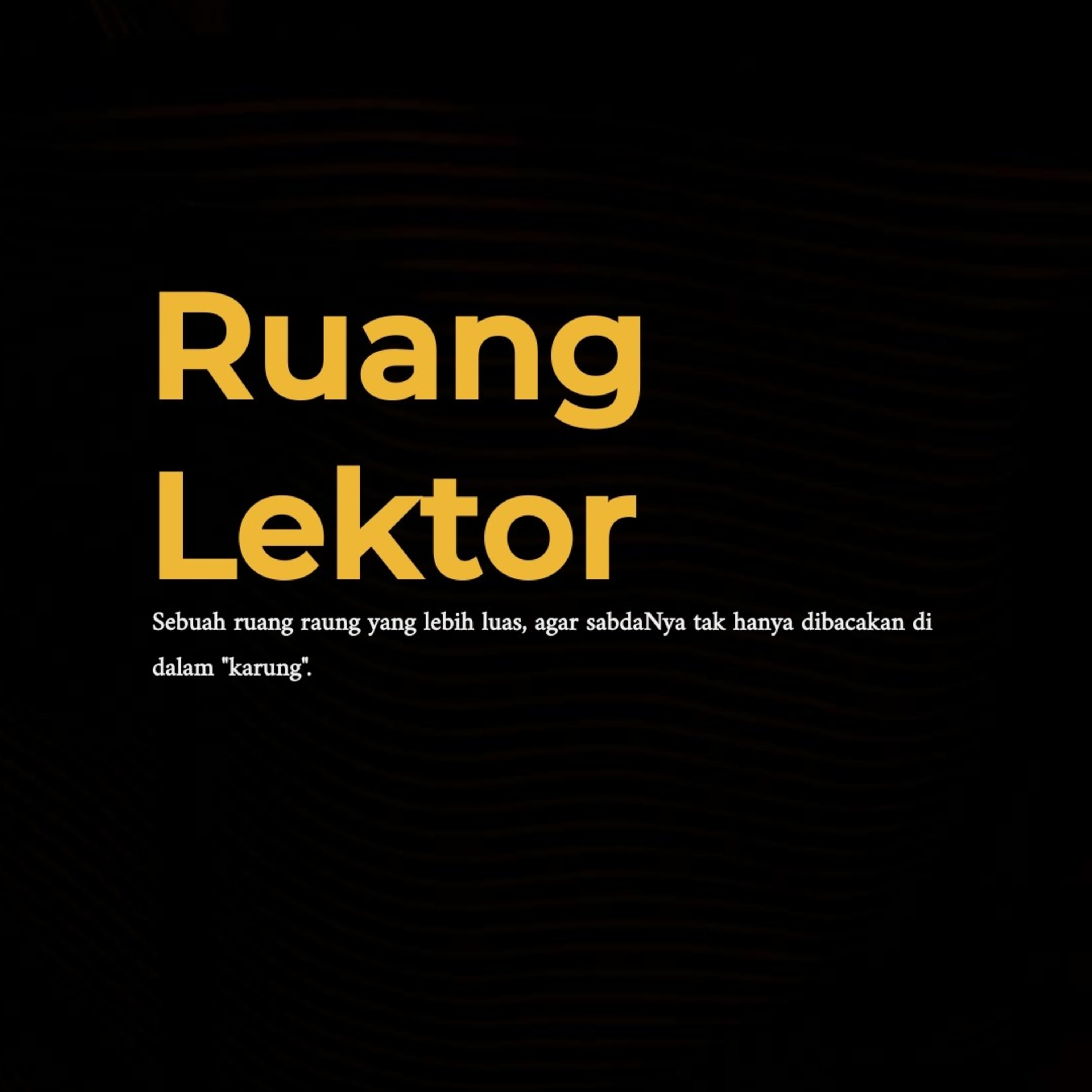 Ruang Lektor podcast artwork