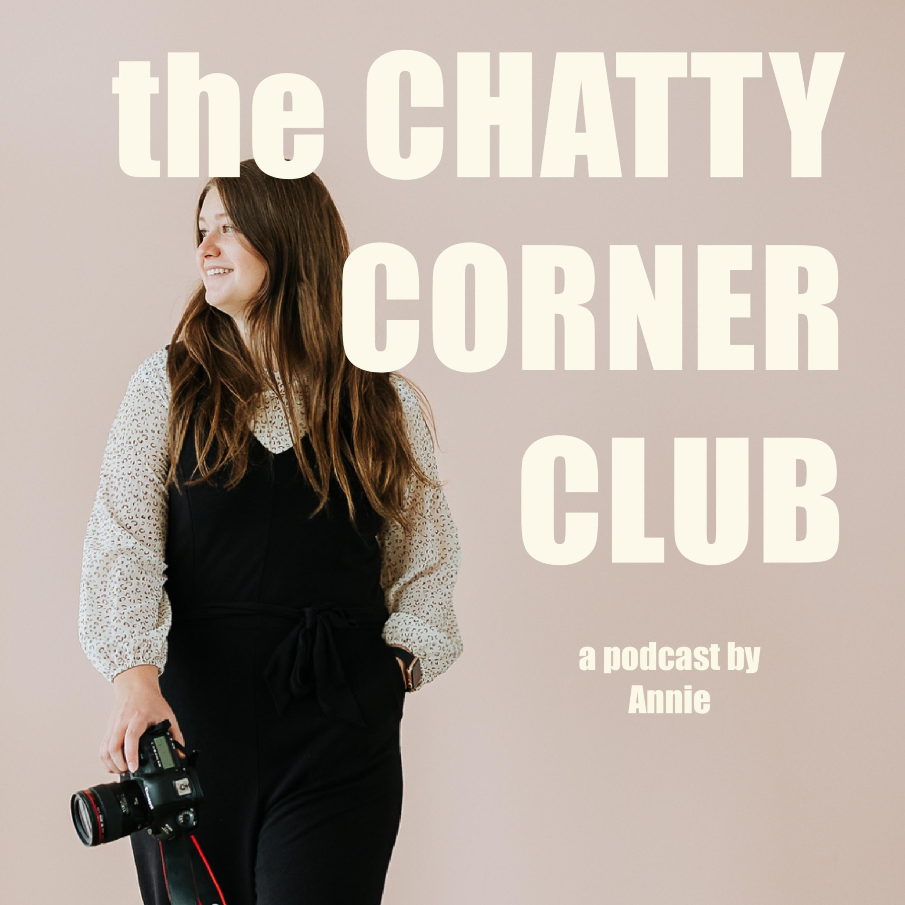 the Chatty Corner Club podcast artwork