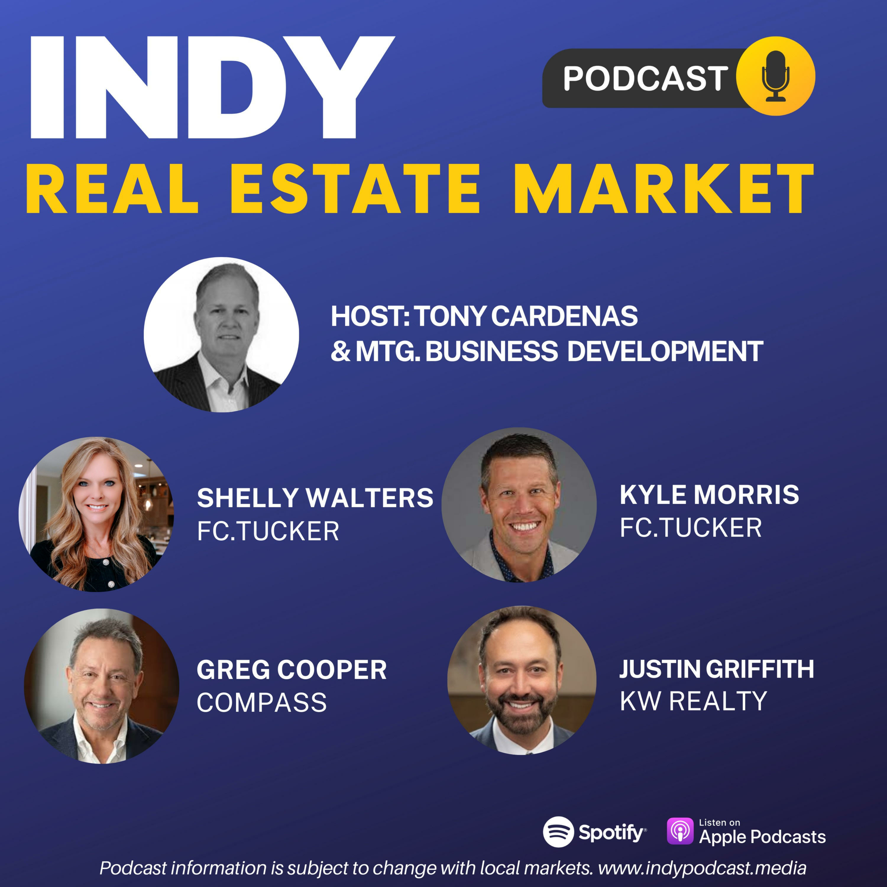 "Indy Podcast 'We Talk Real Estate' every week, discussing the