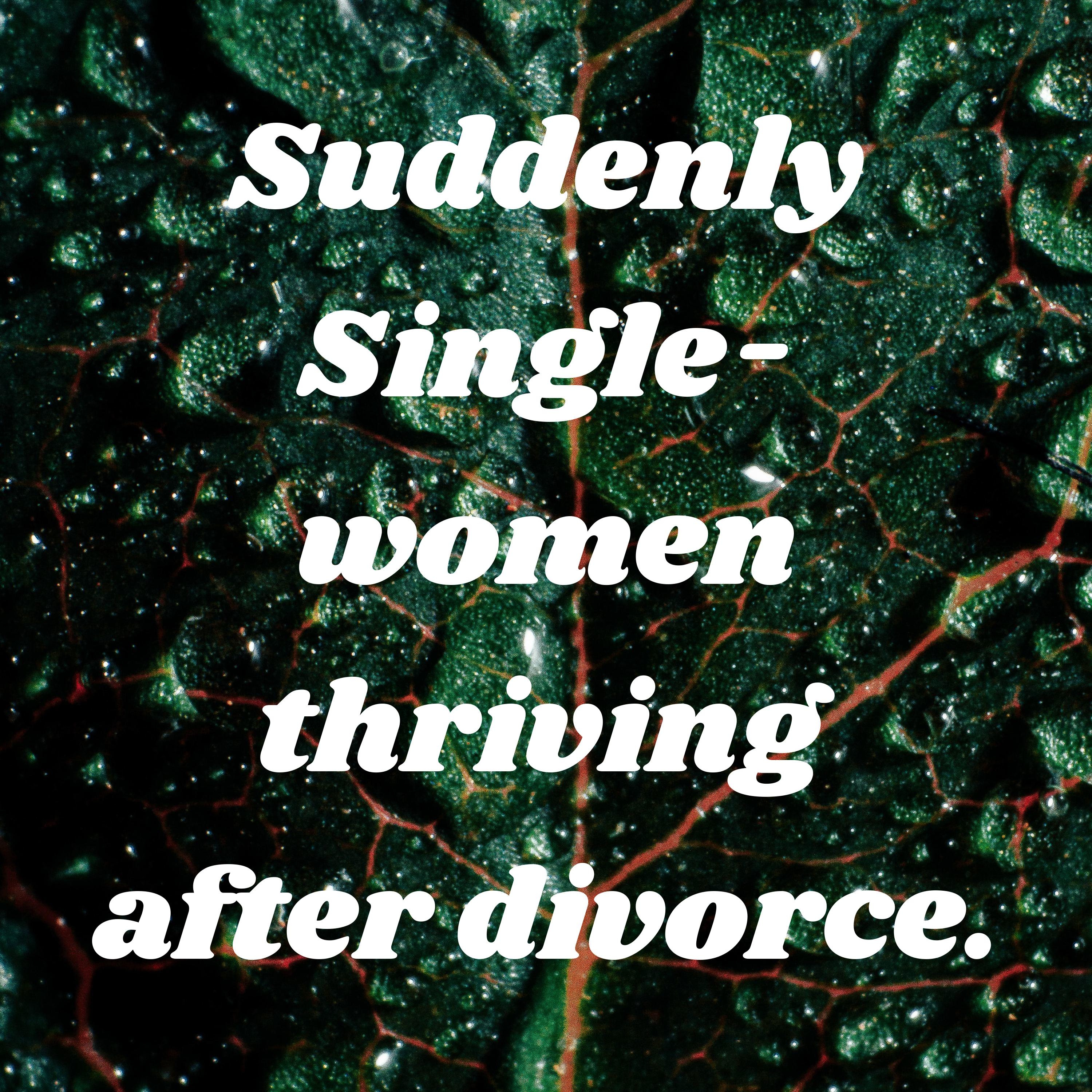 Suddenly Single- women thriving after divorce.