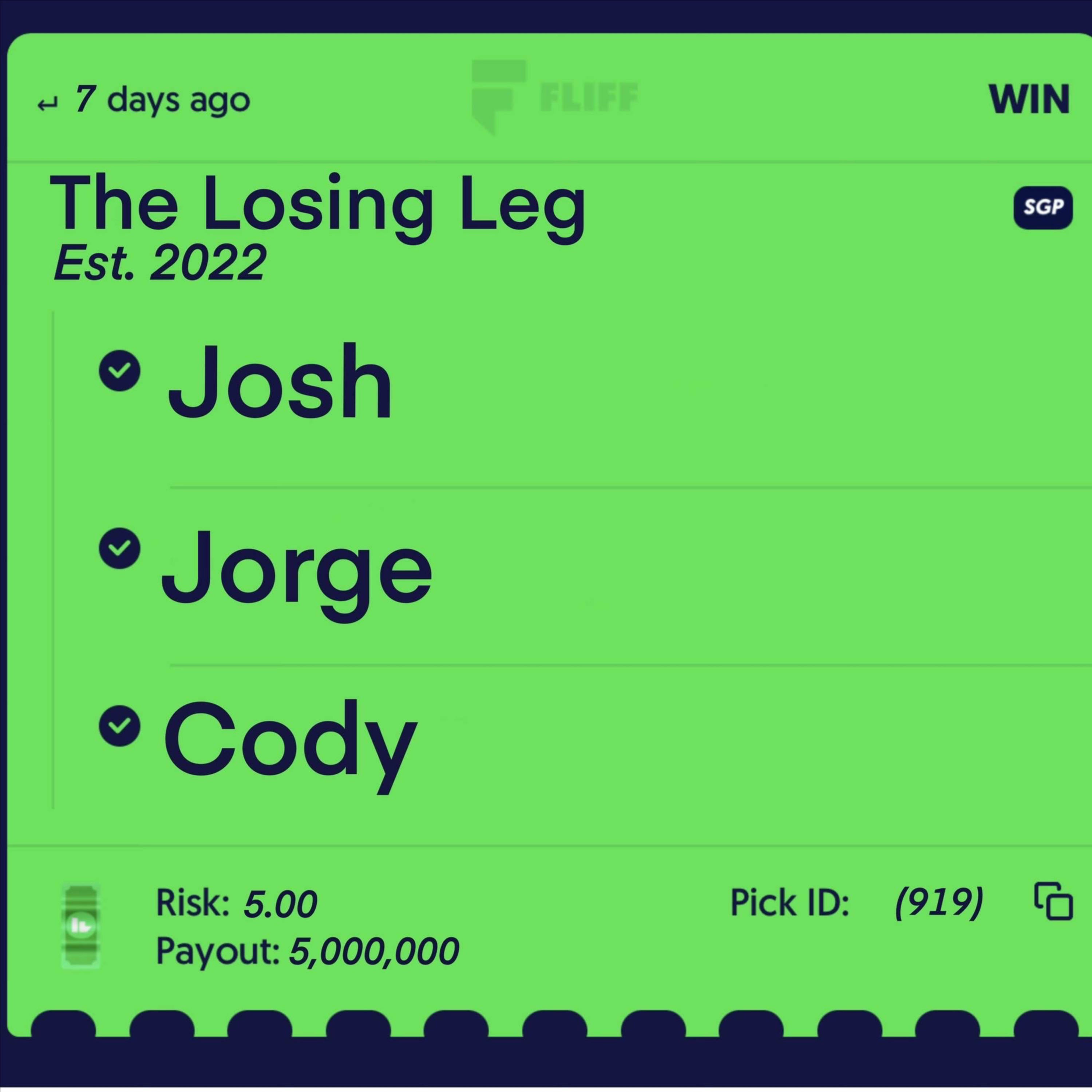 The Losing Leg podcast artwork