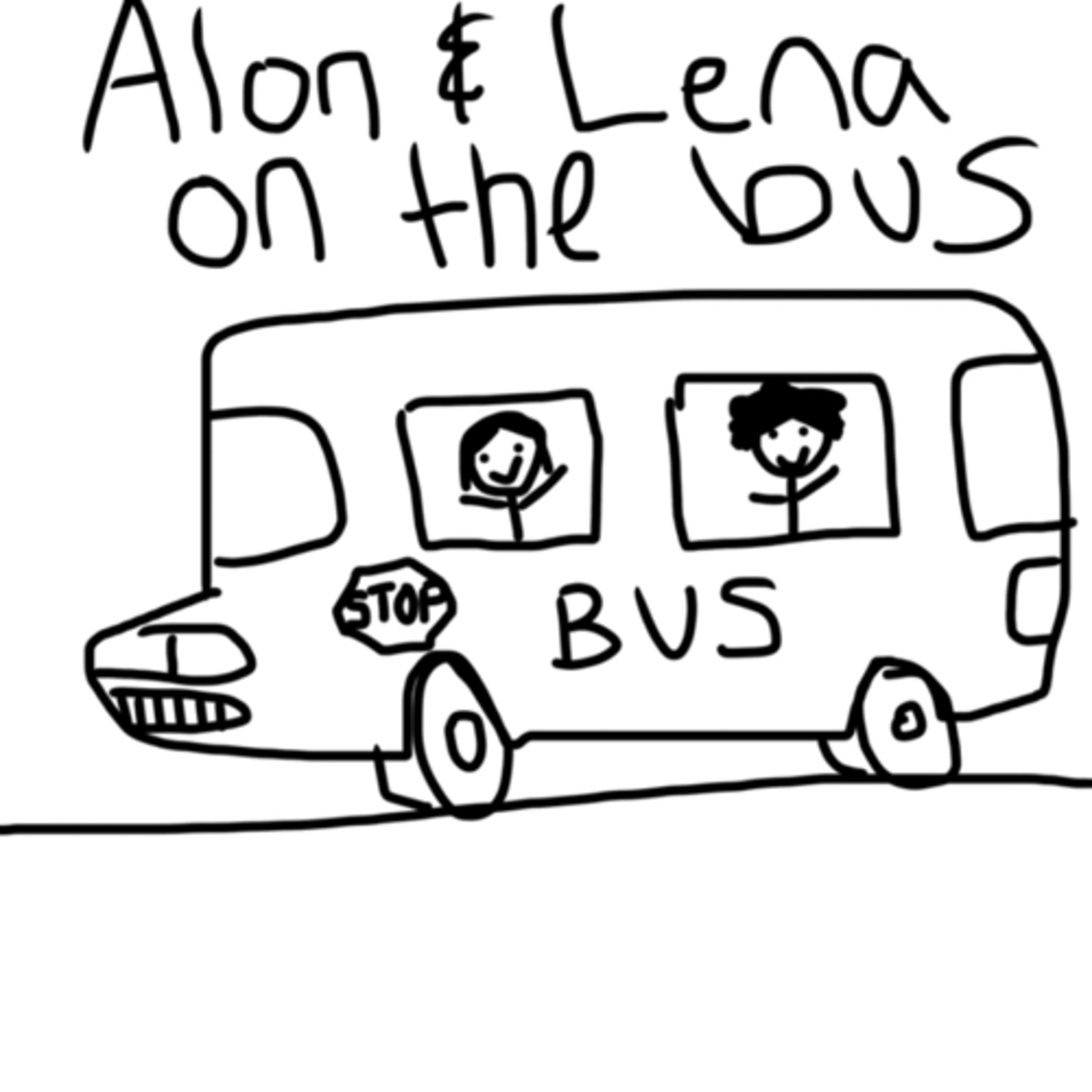 Alon and Lena on the Bus