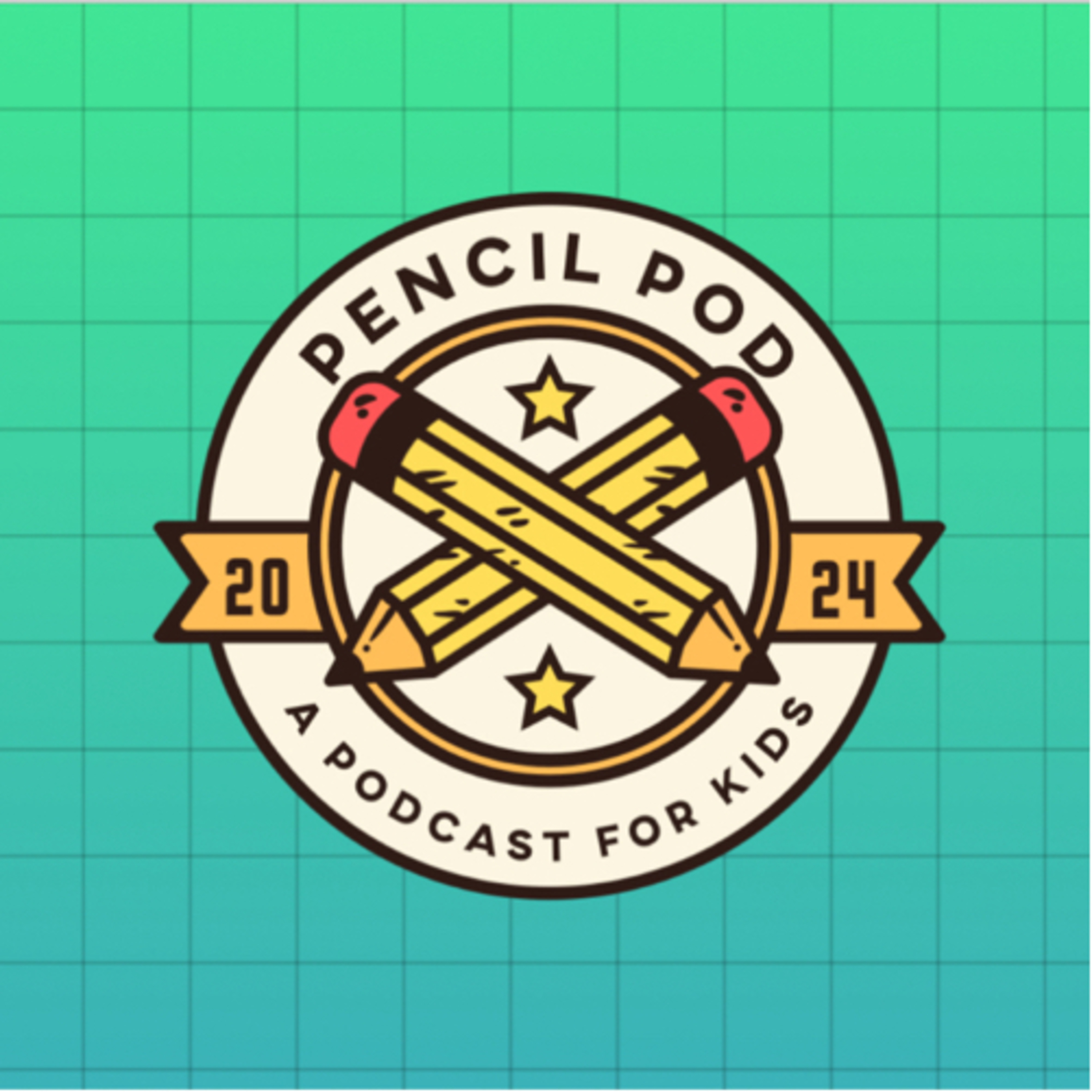 Pencil pod: a podcast made by kids meant for kids podcast artwork