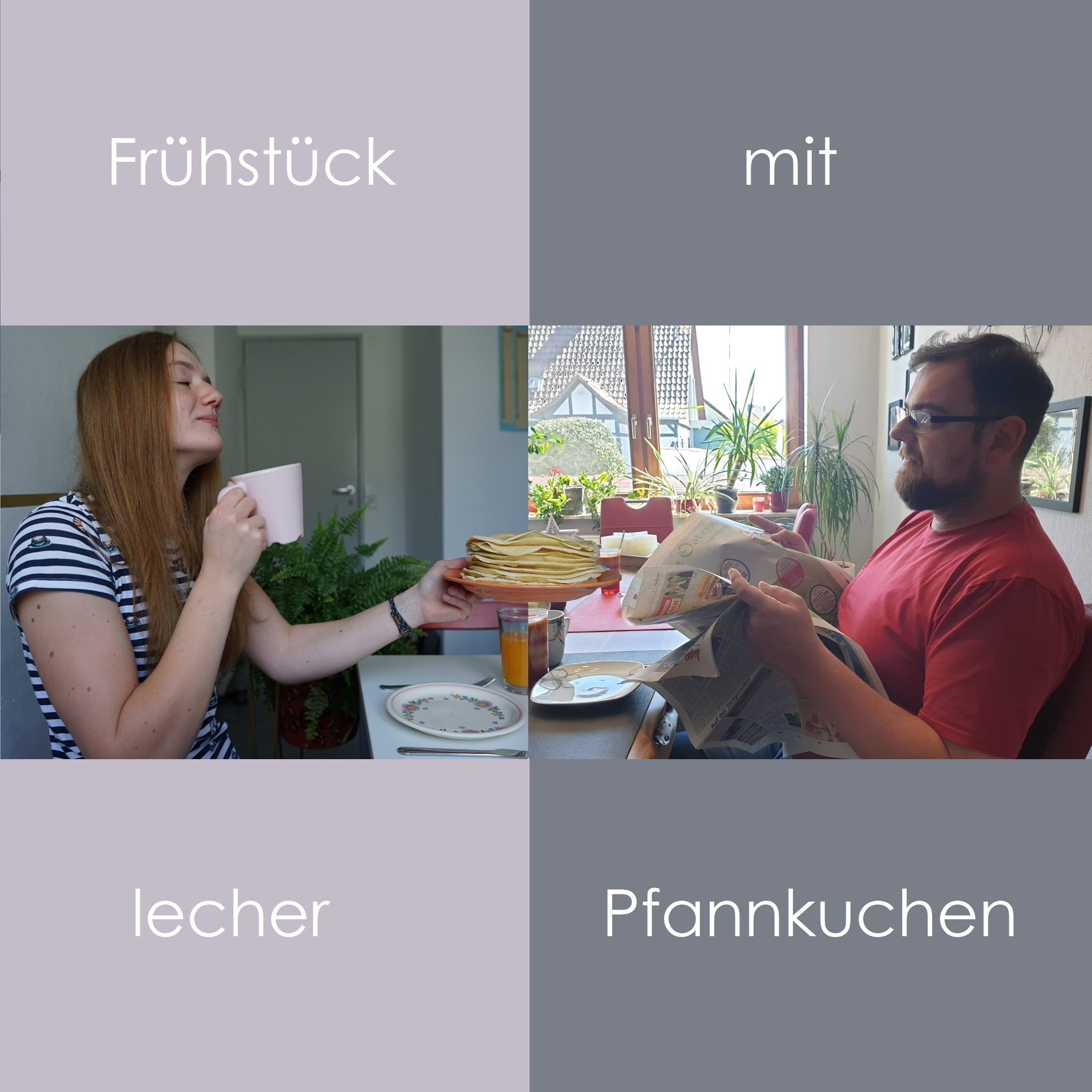 Frühstück mit lecher Pfannkuchen
