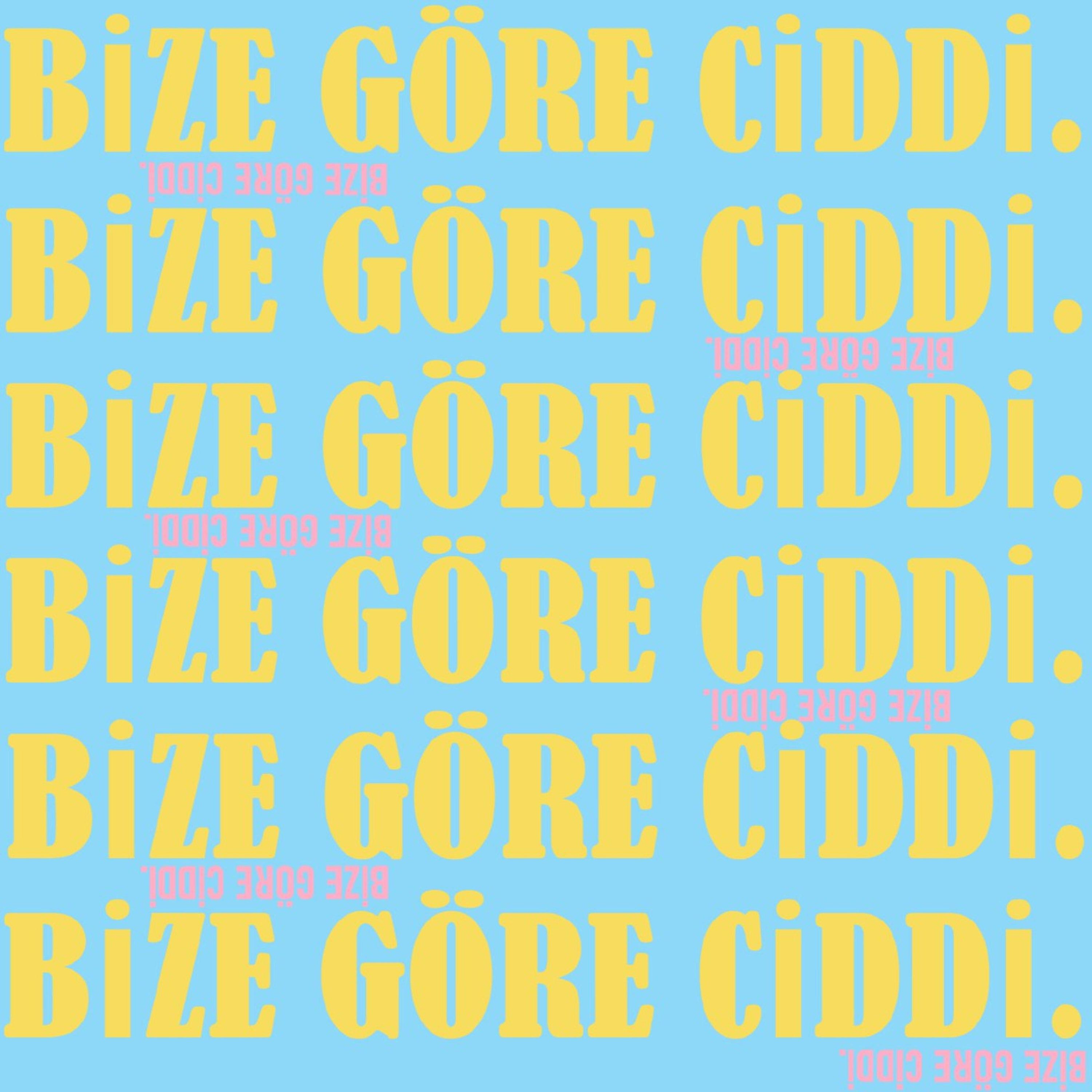 BİZE GÖRE CİDDİ