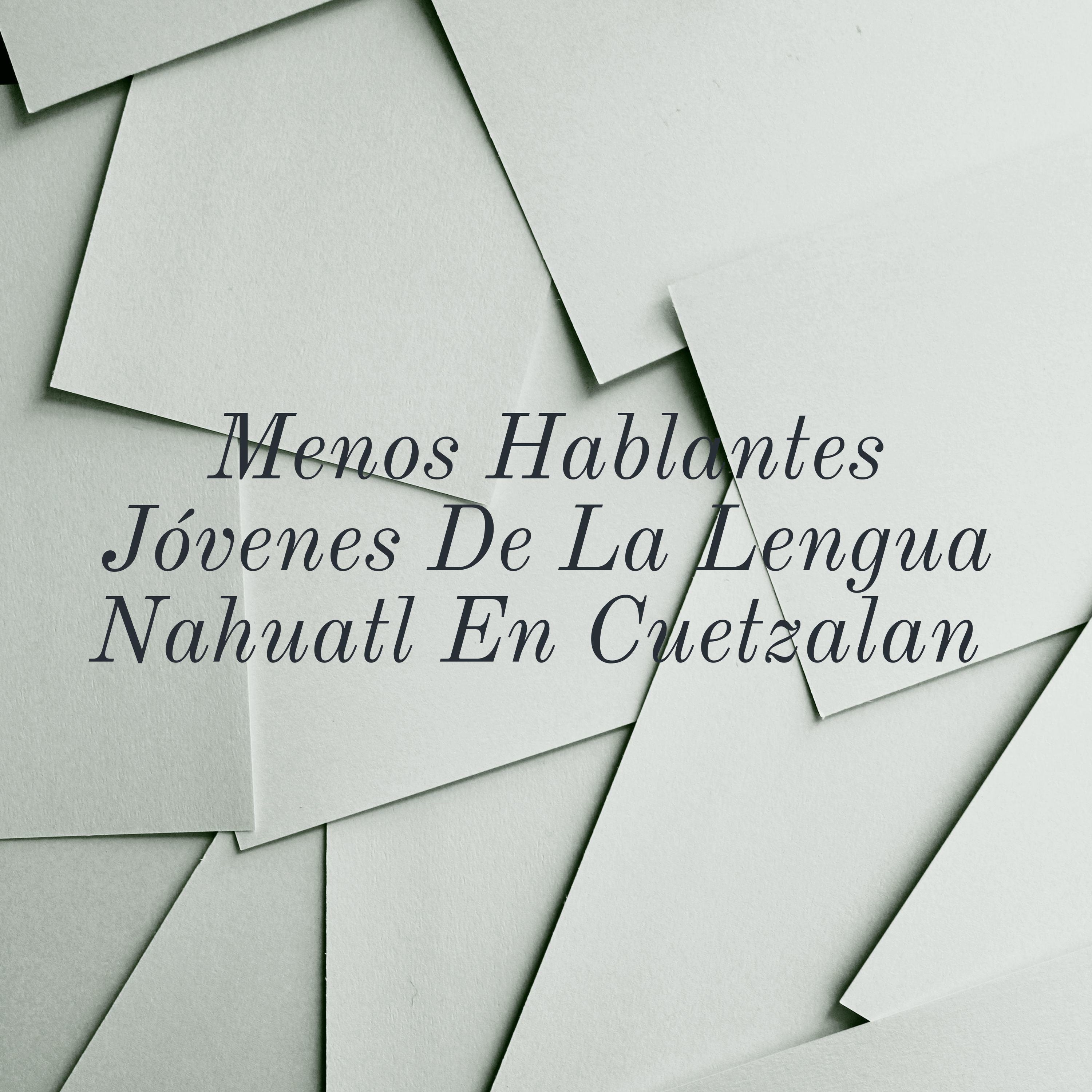 Menos Hablantes Jóvenes De La Lengua Nahuatl En Cuetzalan cover