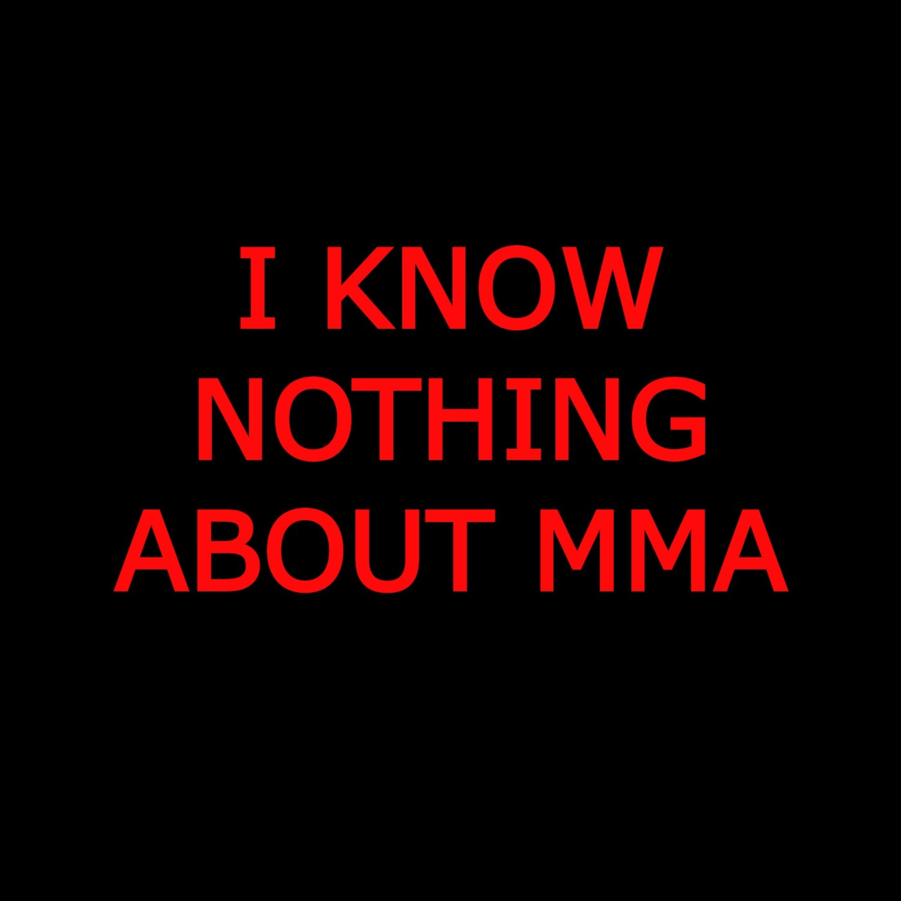 I Know Nothing About MMA