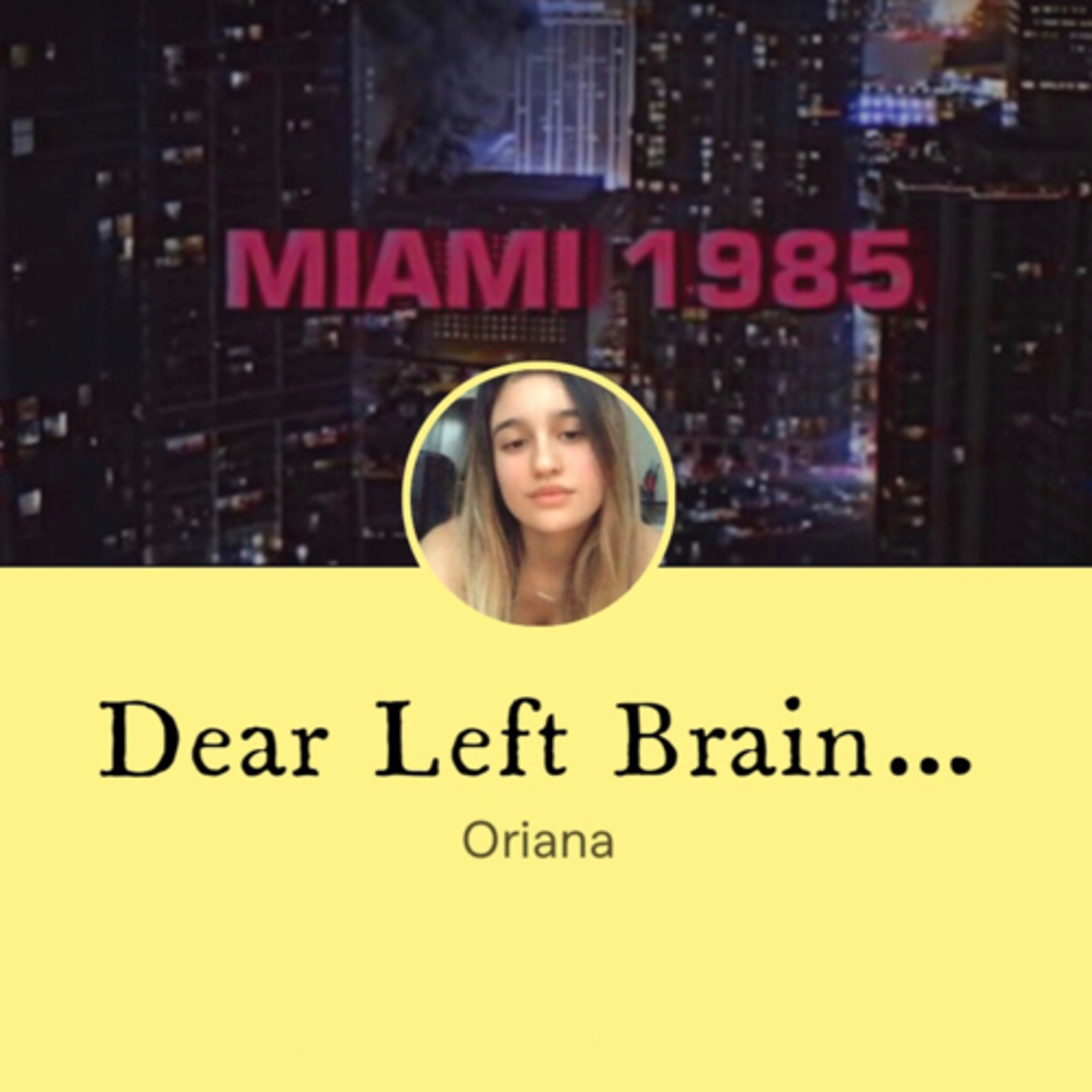 Dear left brain...