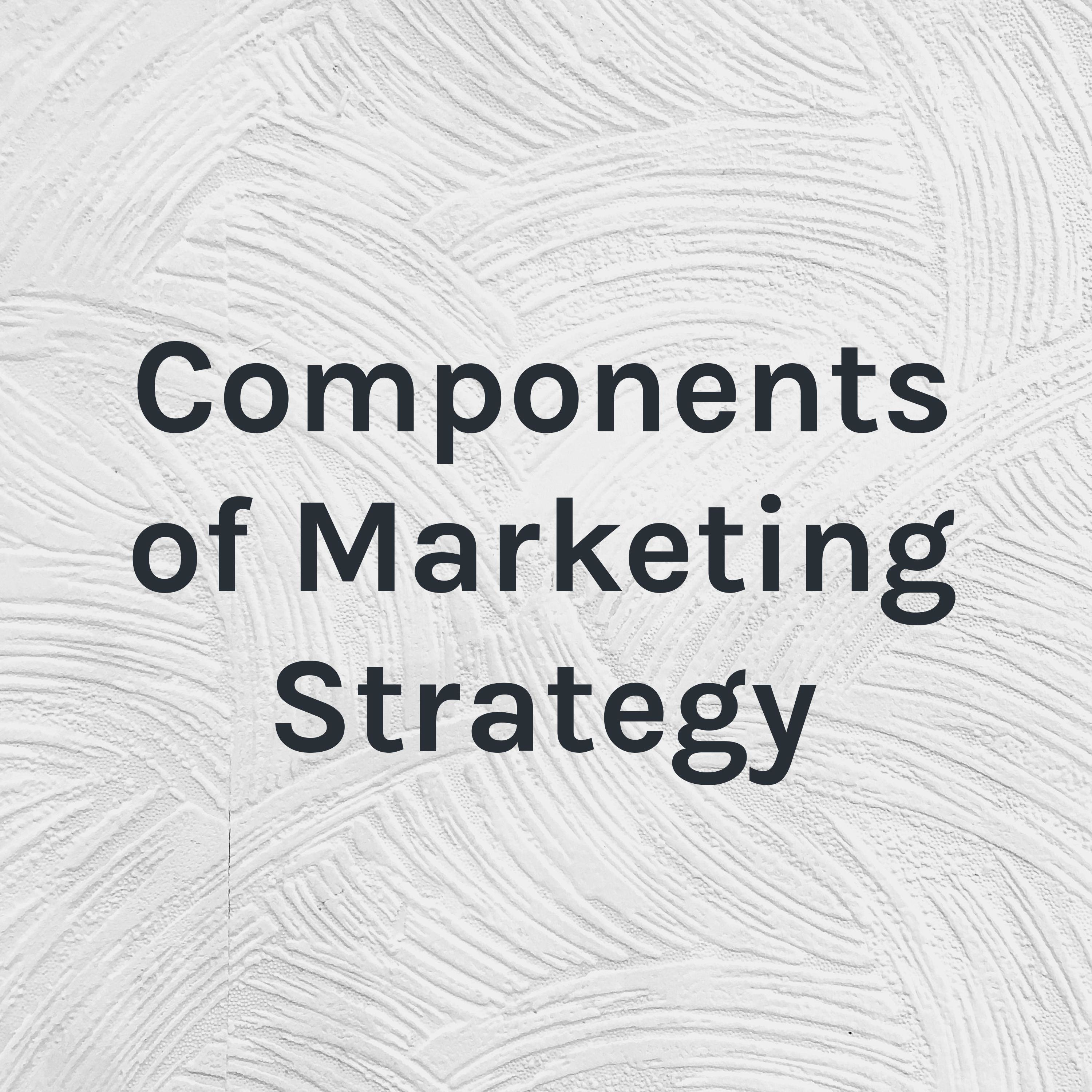 Components of Marketing Strategy