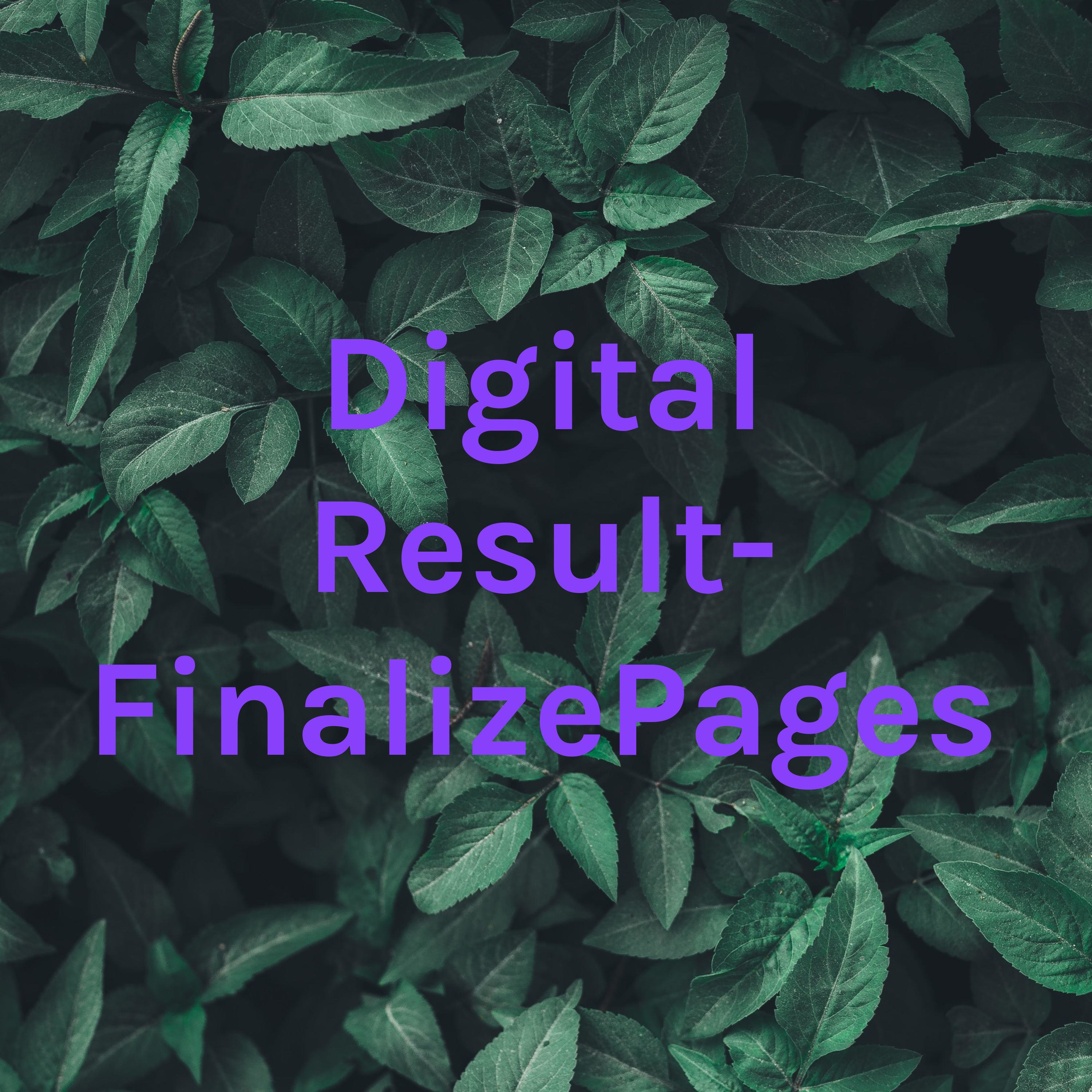 Digital Result- FinalizePages