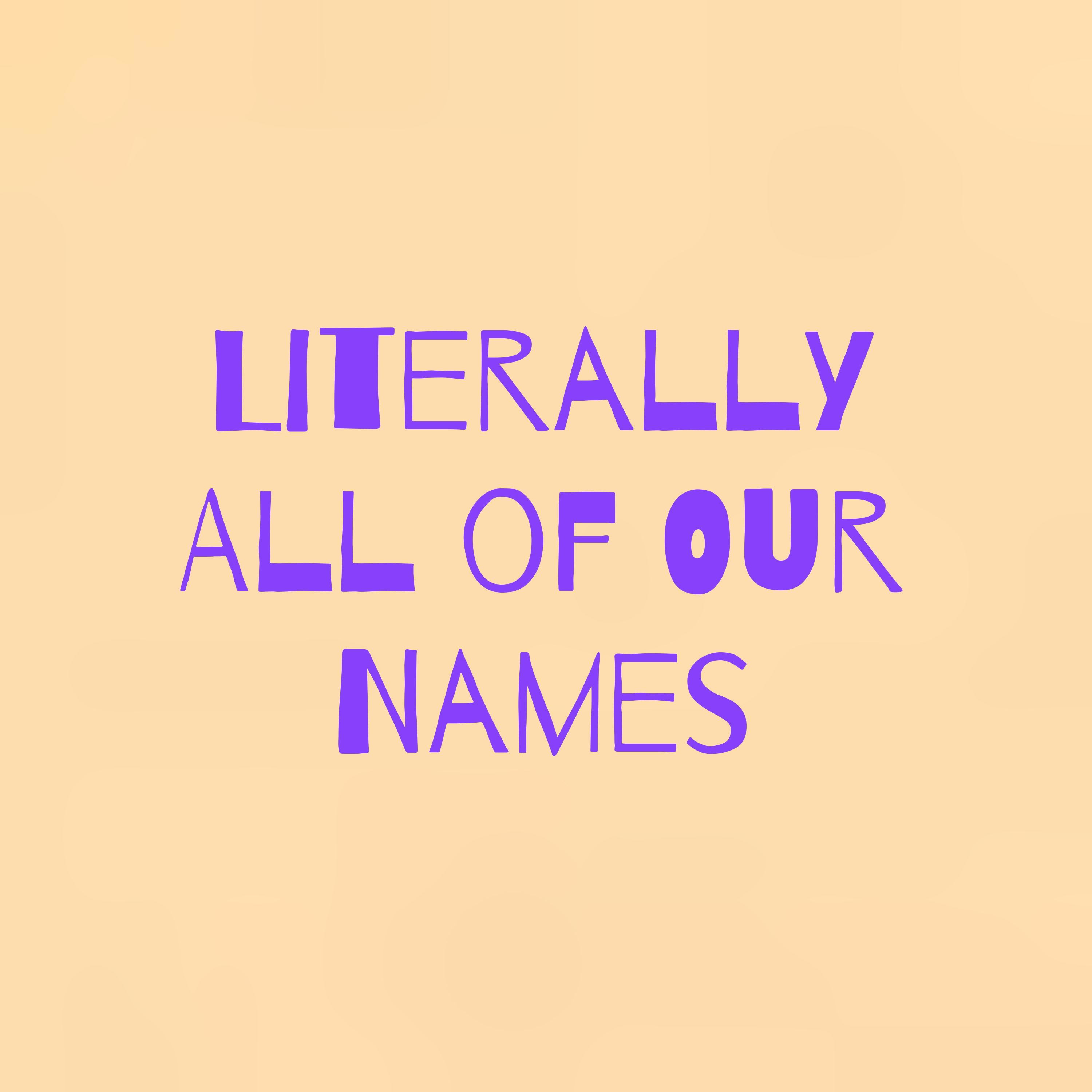 Literally All of Our Names cover art