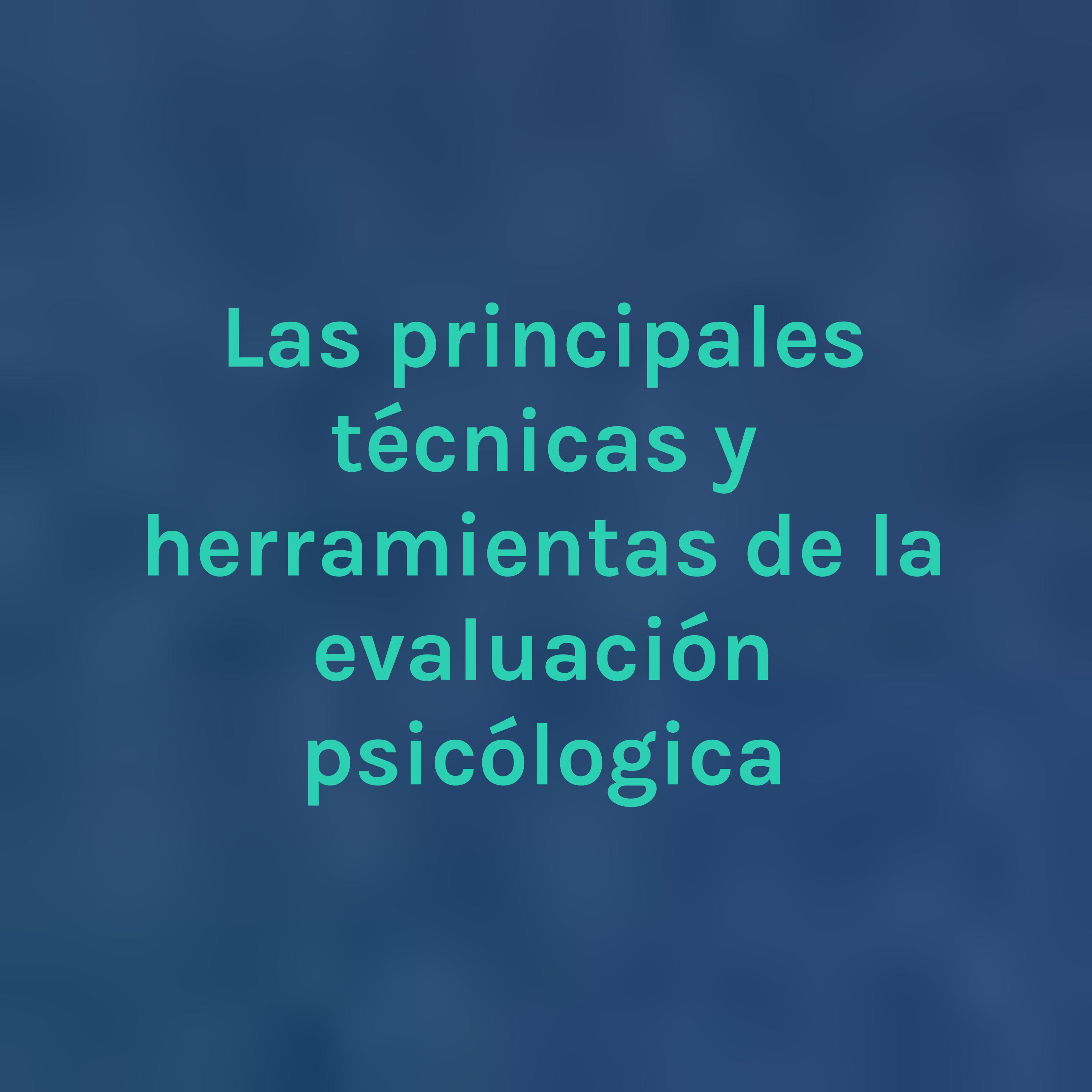 Las principales técnicas y herramientas de la evaluación psicólogica cover art