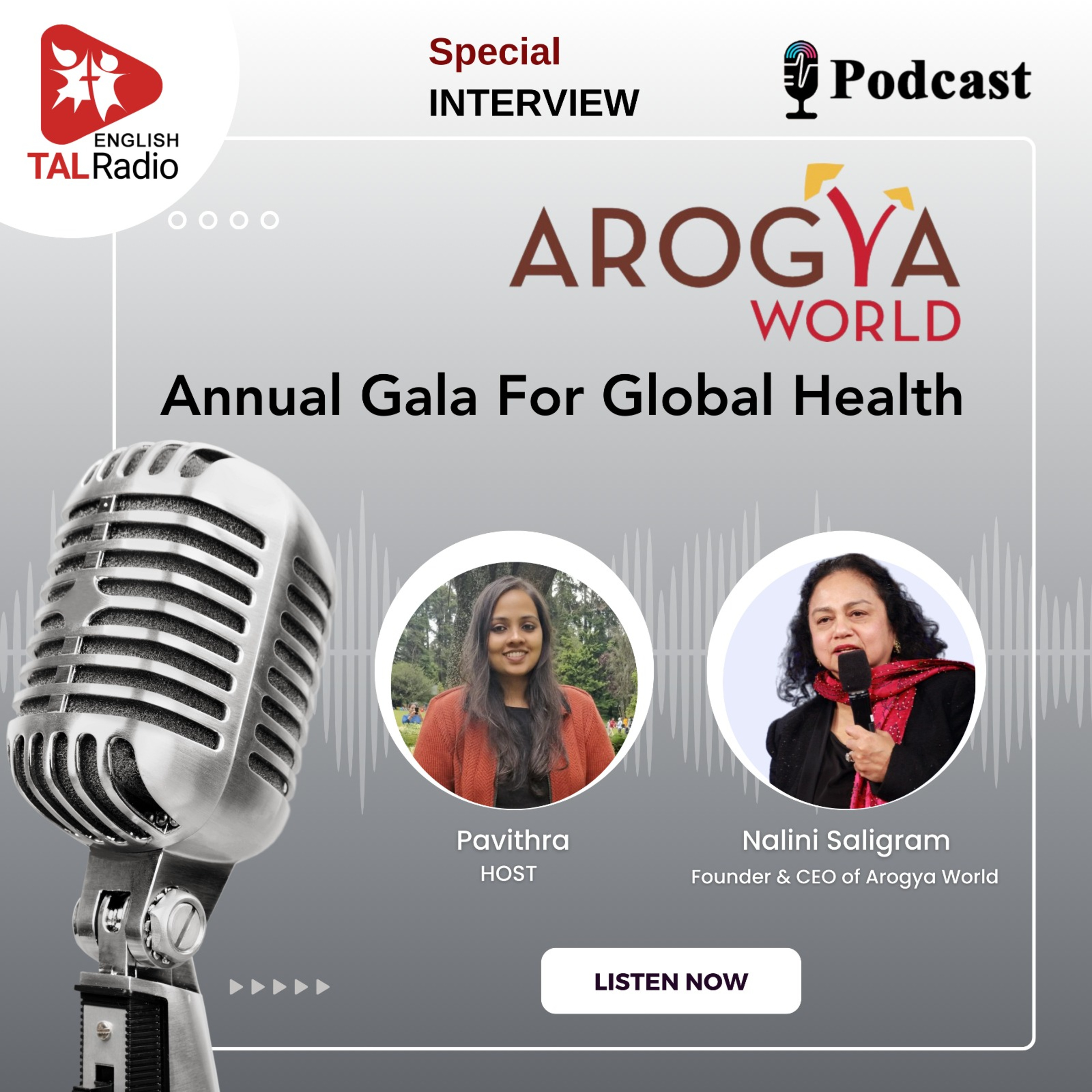 AROGYA WORLD - Annual Gala For Global Health | Special Interview With Nalini Saligram episode artwork