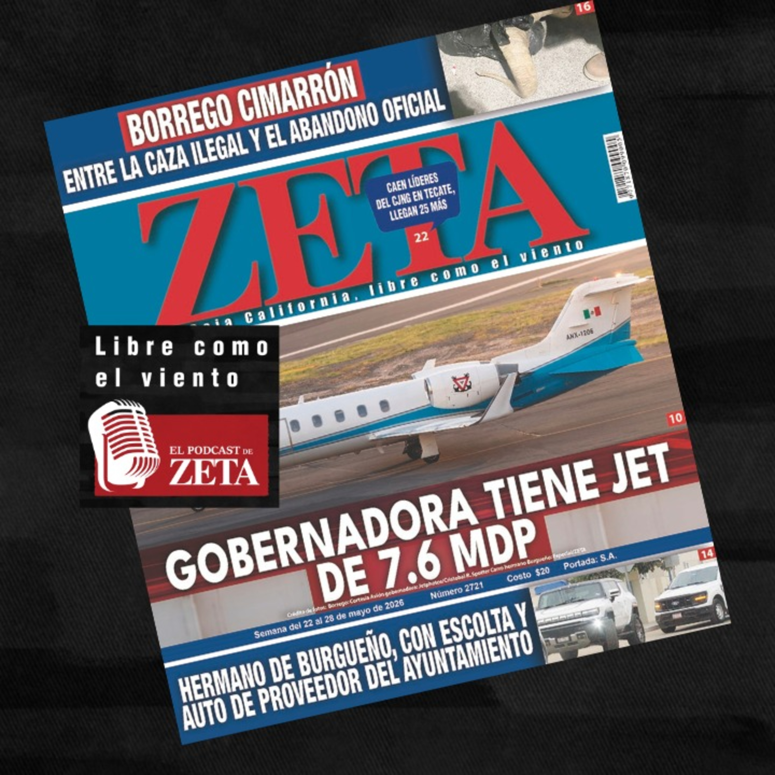 Gobernadora tiene jet de 7.6 MDP // Hermano de Burgueño, con escolta y auto de proveedor del Ayuntamiento.  episode artwork