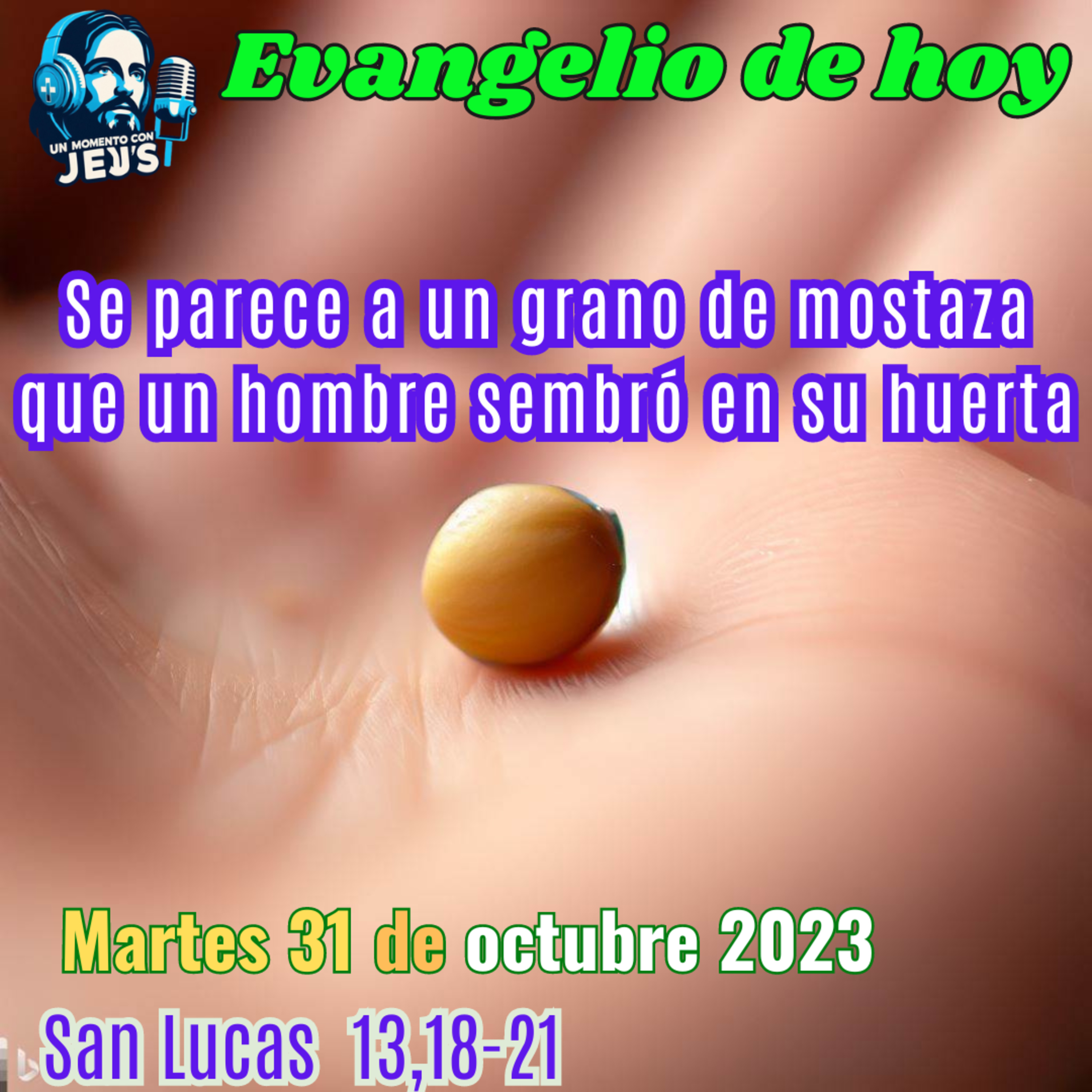 EVANGELIO DE HOY martes 31 de octubre 2023 | Mostaza y levadura episode artwork