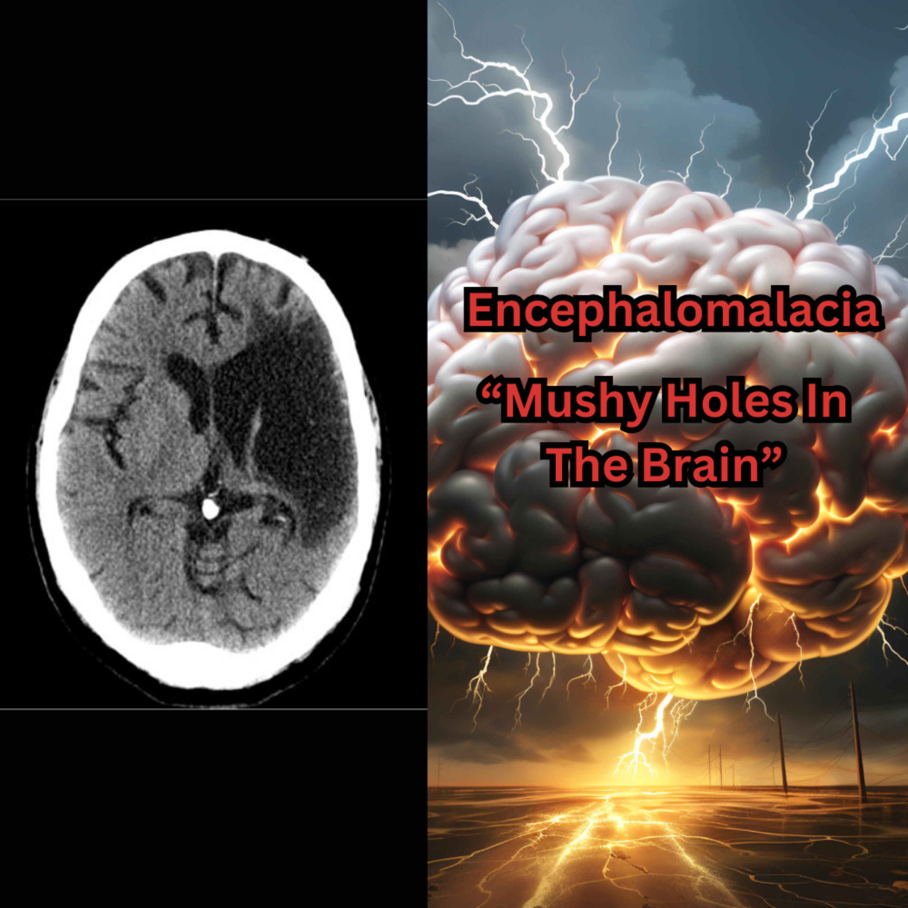 Encephalomalacia "Mushy Holes in the Brain" from Traumatic Brain Injury