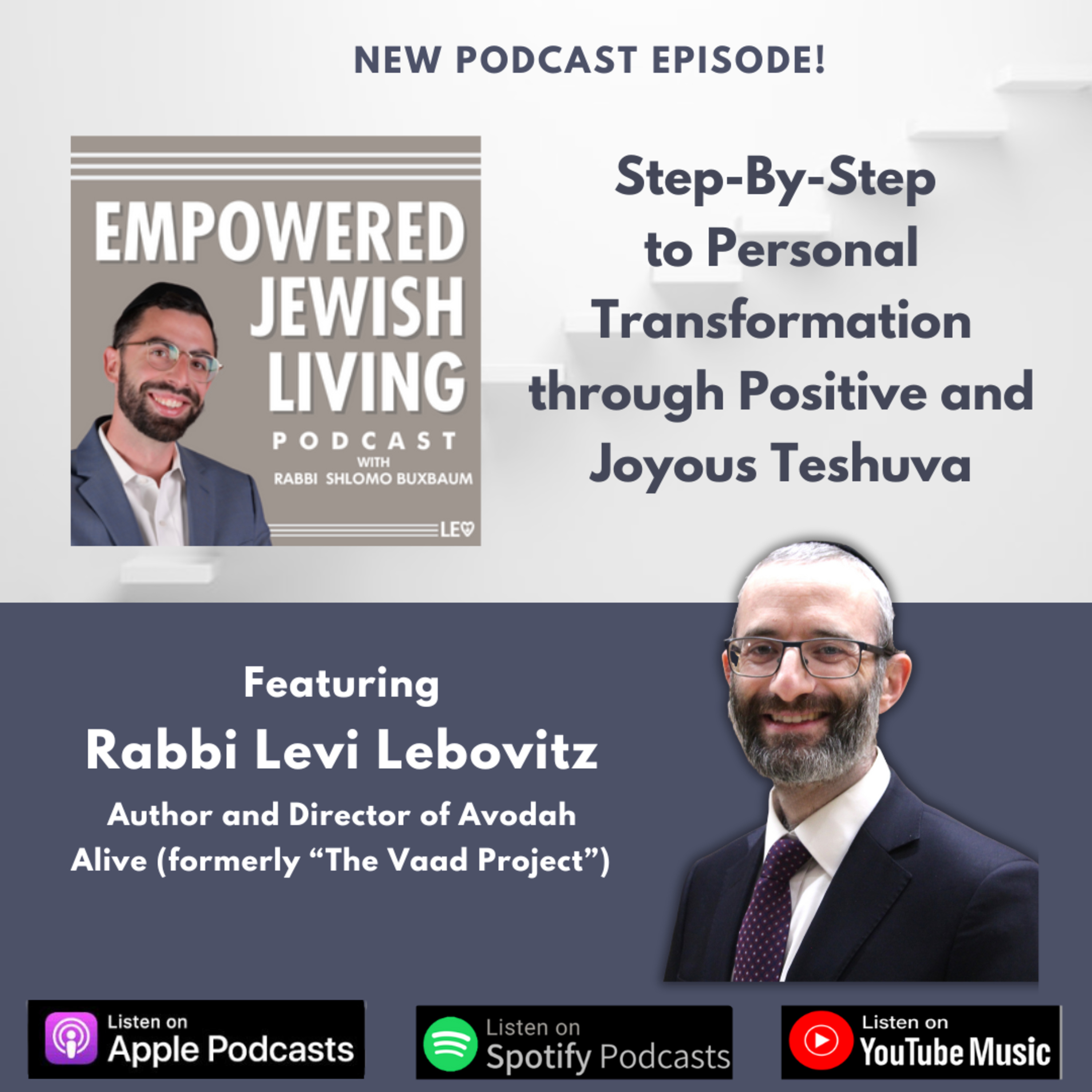 R' Levi Lebovitz: Step-By-Step to Personal Transformation through Positive and Joyous Teshuva