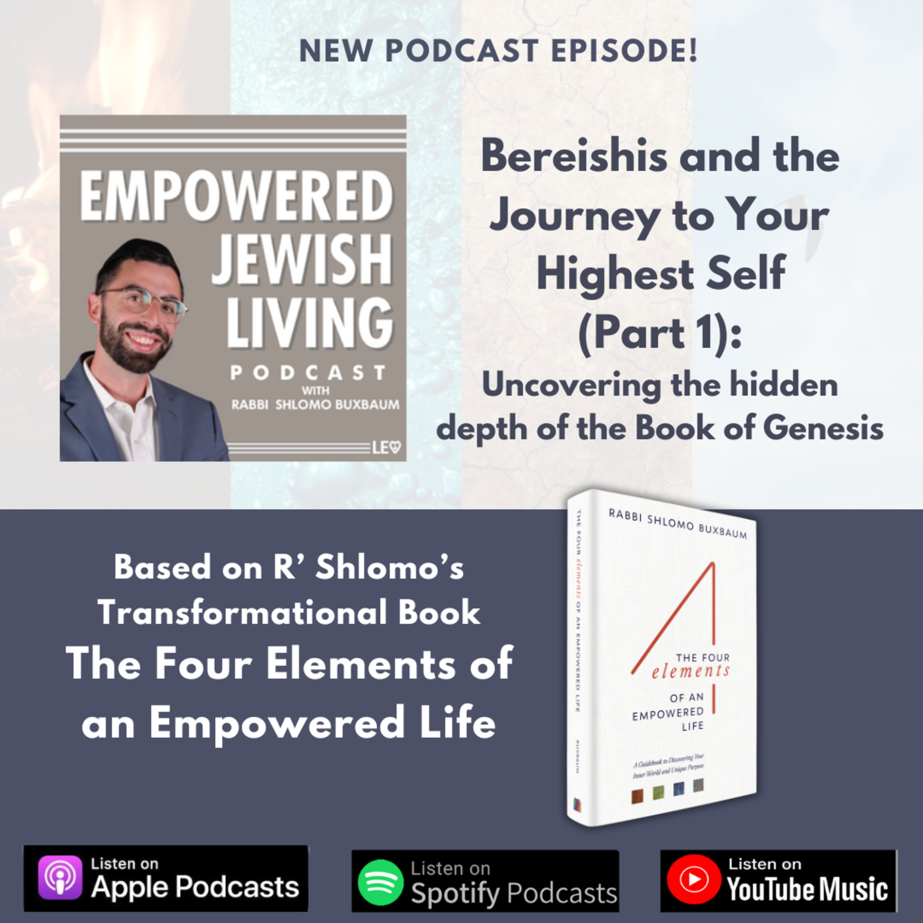 Book of Bereishis & The Journey to Your Highest Self: Part 1 (Based on The 4 Elements of an Empowered Life)
