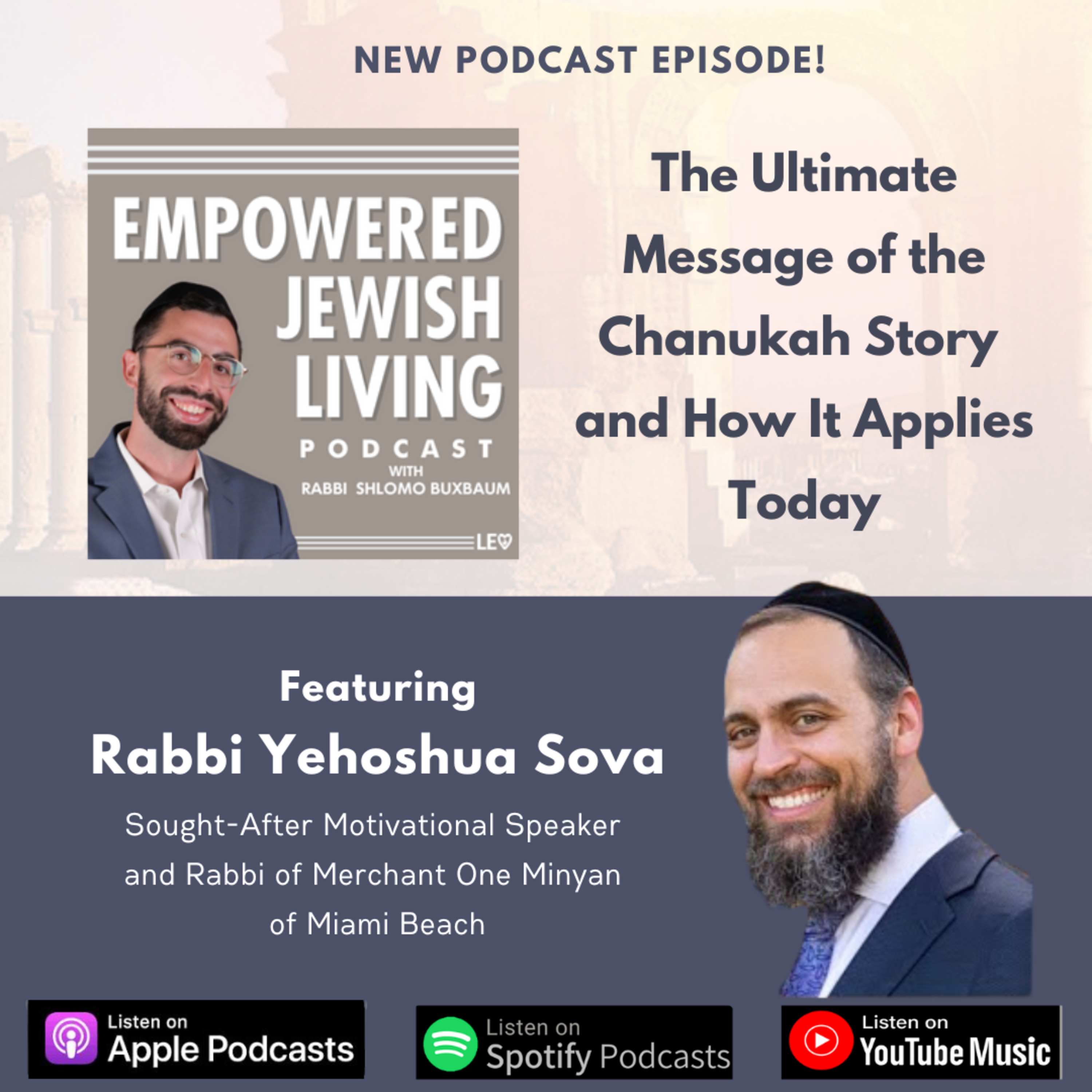 R' Yehoshua Sova: The Ultimate Message of the Chanukah Story & How It Applies Today