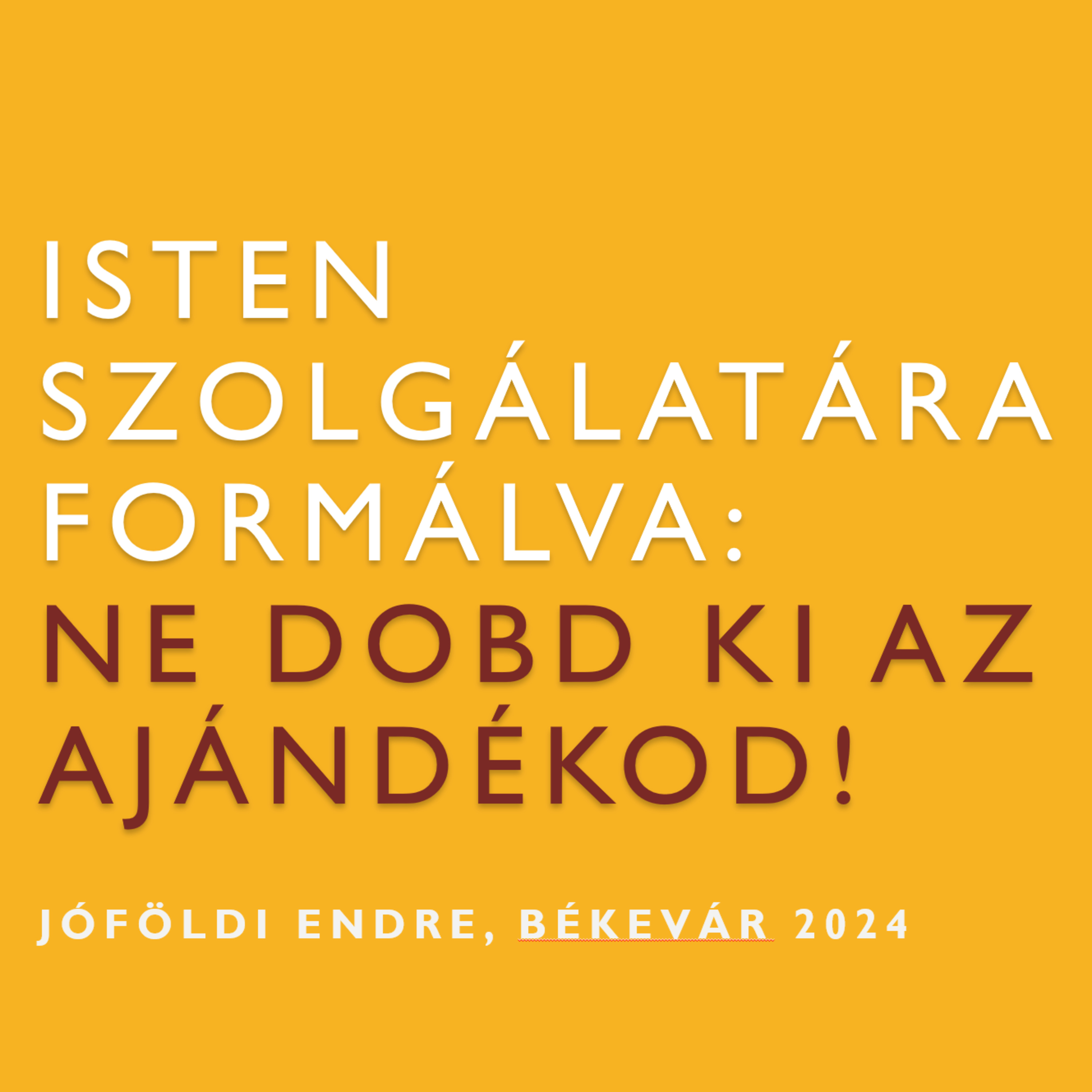 2024.05.26. - Jóföldi Endre - Hogyan ismerhetem fel milyen ajándékot kaptam episode artwork