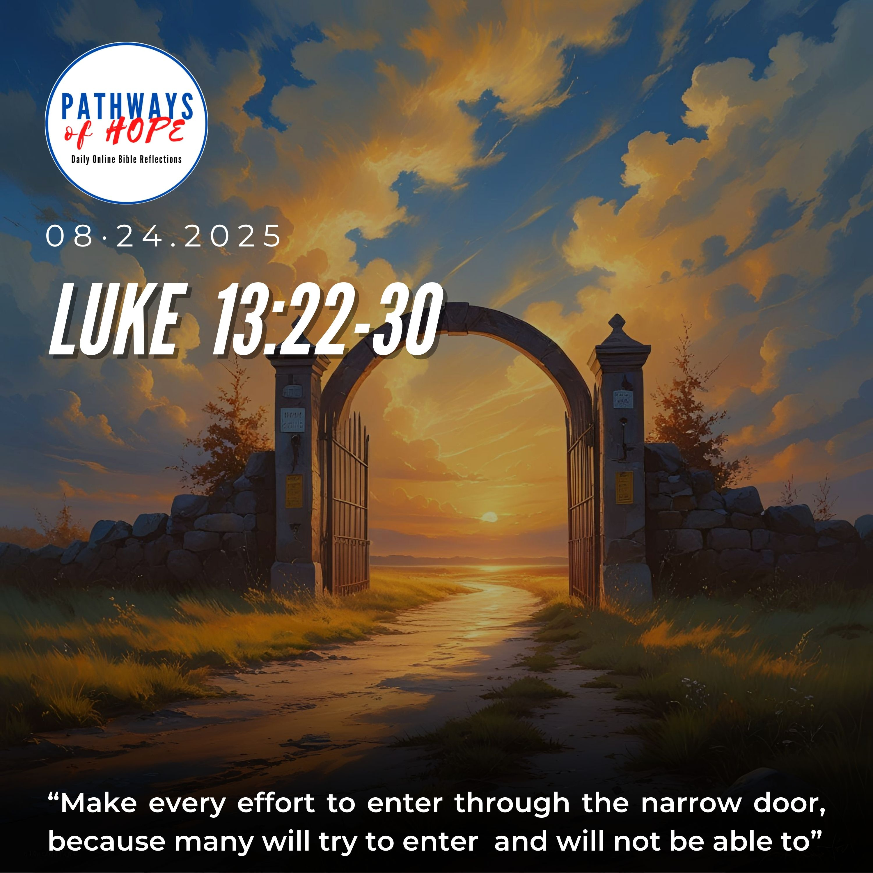 PATHWAYS OF HOPE: “STRIVE TO ENTER THROUGH THE NARROW DOOR” episode artwork