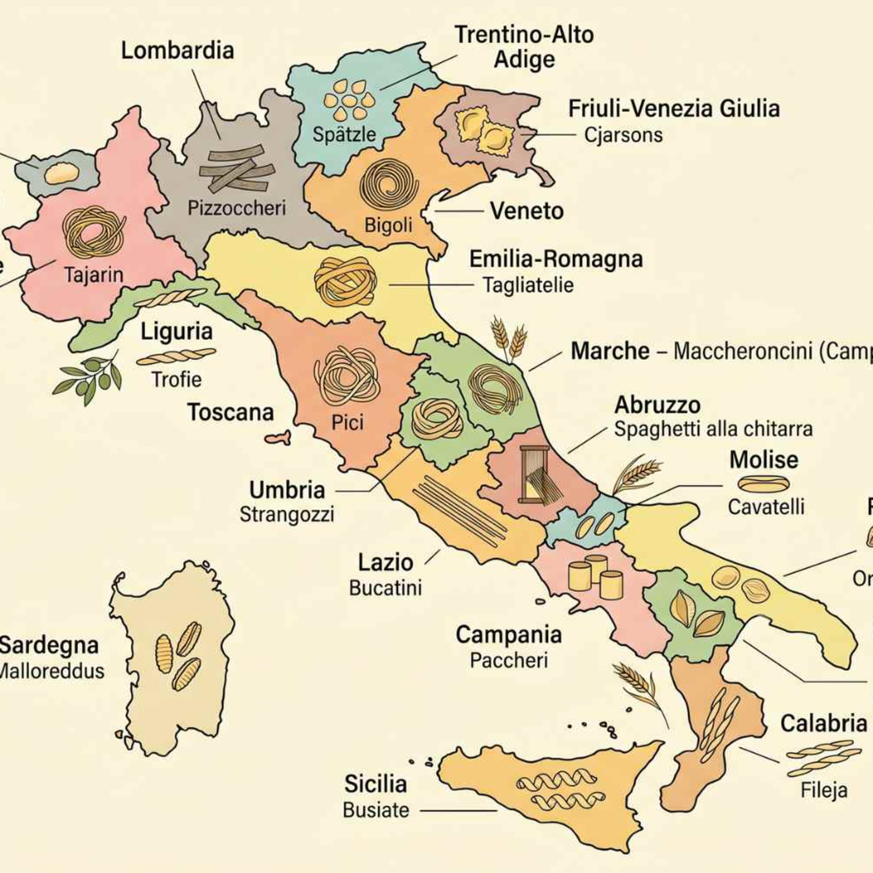 I tipi di pasta tipici nelle regioni d'Italia e i più amati dagli ascoltatori episode artwork
