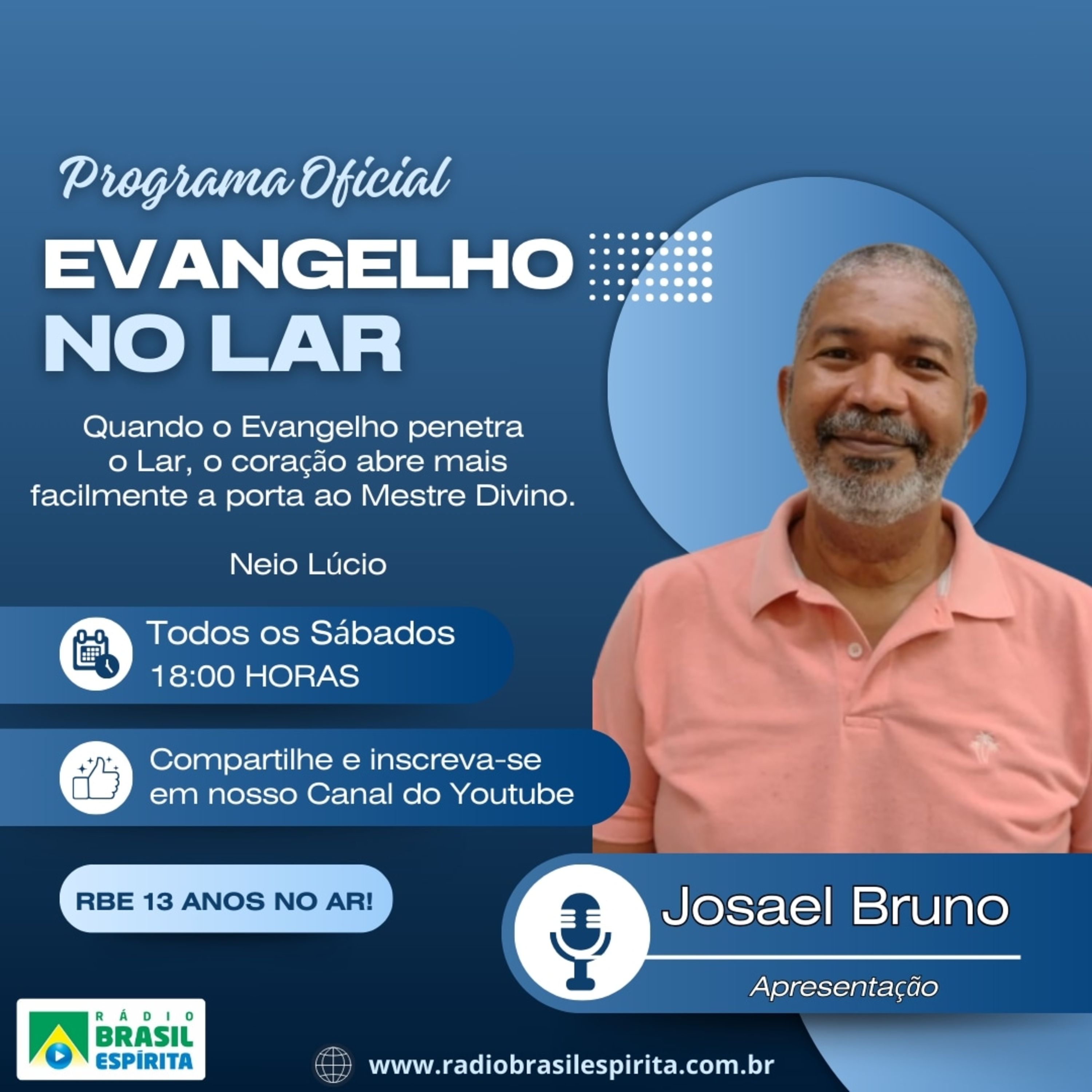 EVANGELHO NO LAR COM JOSAEL BRUNO #rbeofuciall episode artwork