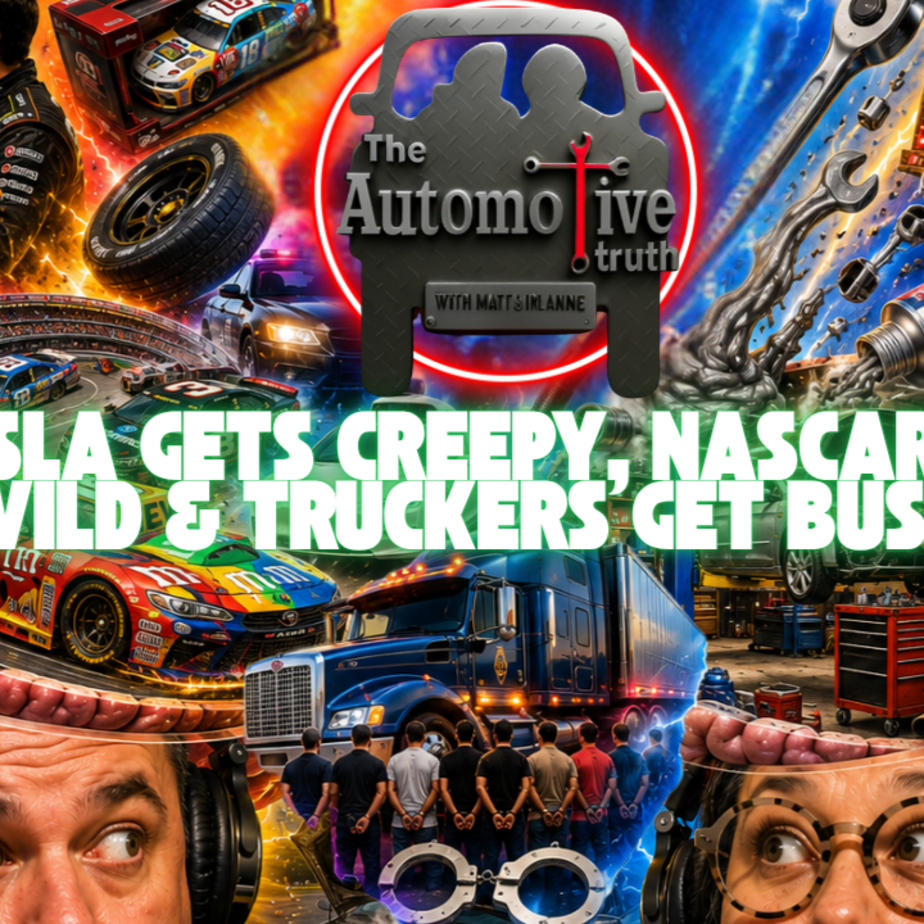 TESLA GETS CREEPY-NASCAR GETS WILD & TRUCKERS GET BUSTED