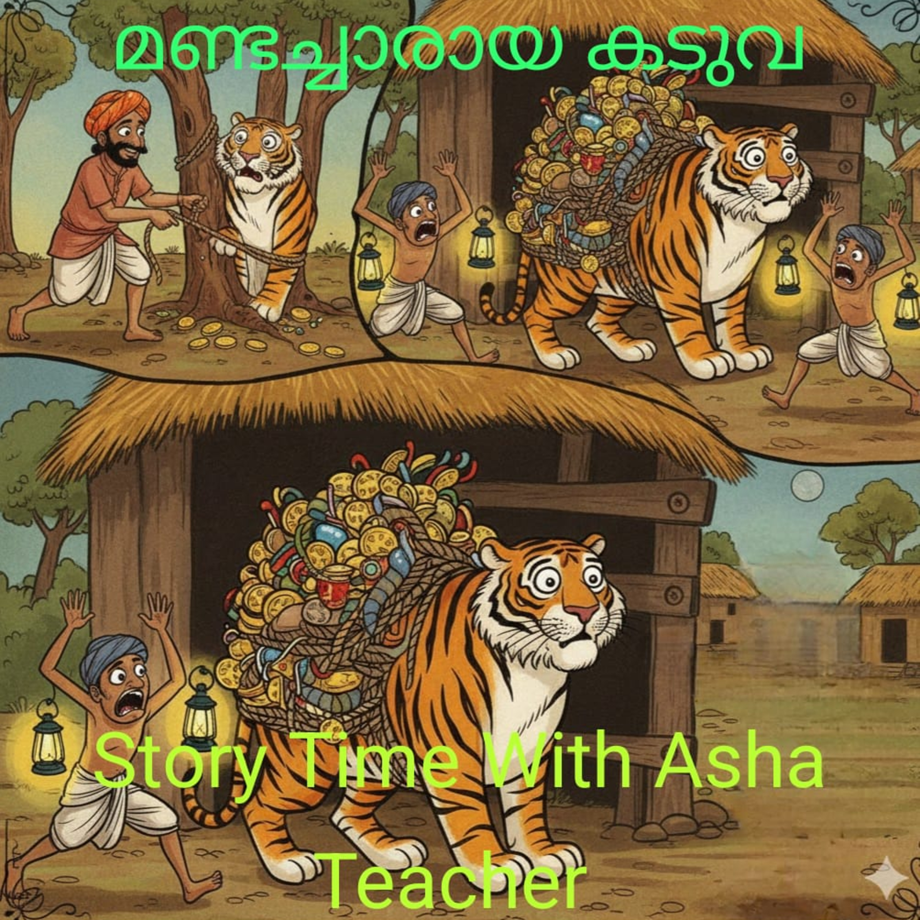 437 -മണ്ടച്ചാരായ ഒരു കടുവ -A Foolish Tiger -Malayalam Stories episode artwork