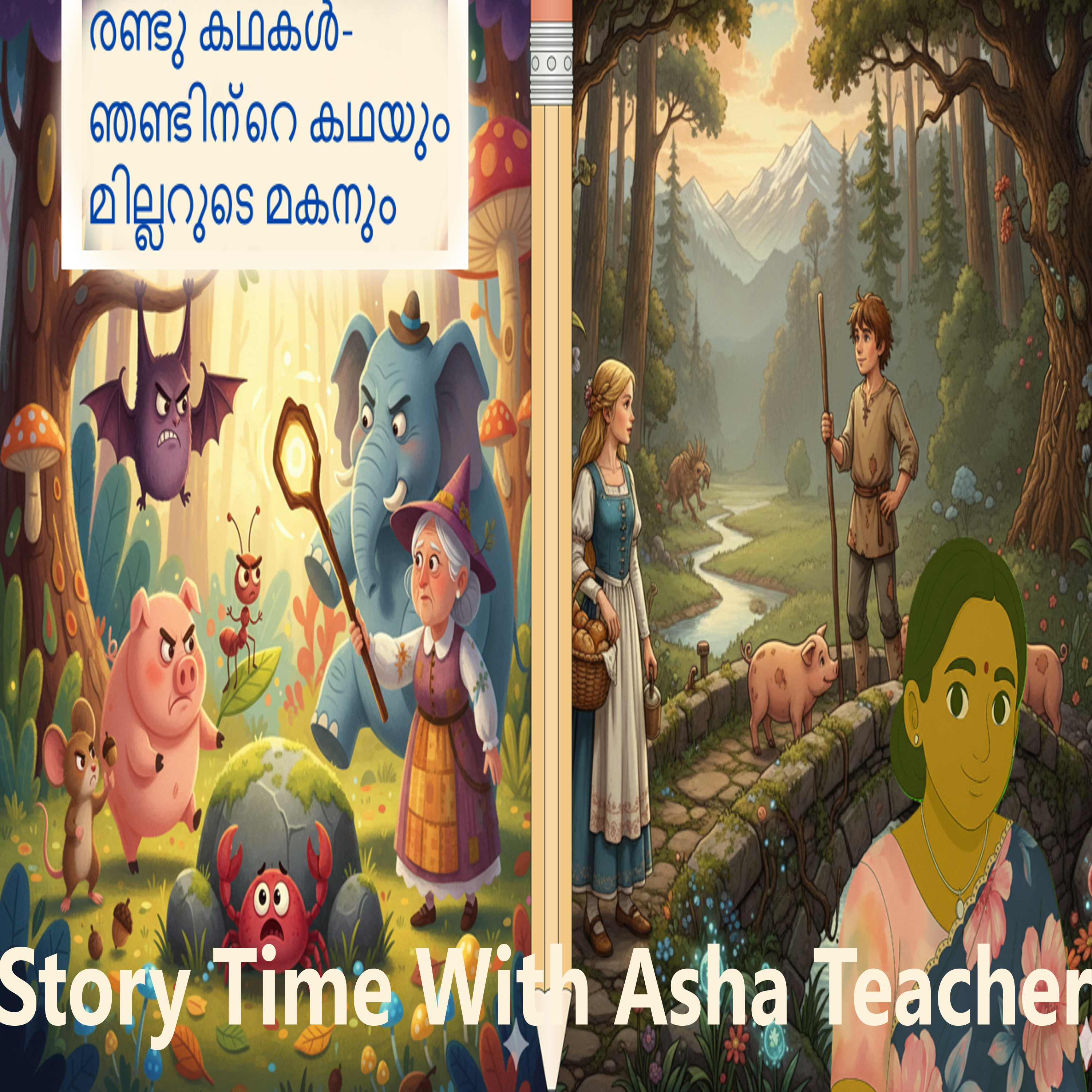 446-രണ്ടു കഥകൾ ഞണ്ടിന്റെ കഥയുംമില്ലറുടെ മകനും( How crab became flat) Malayalam  episode artwork