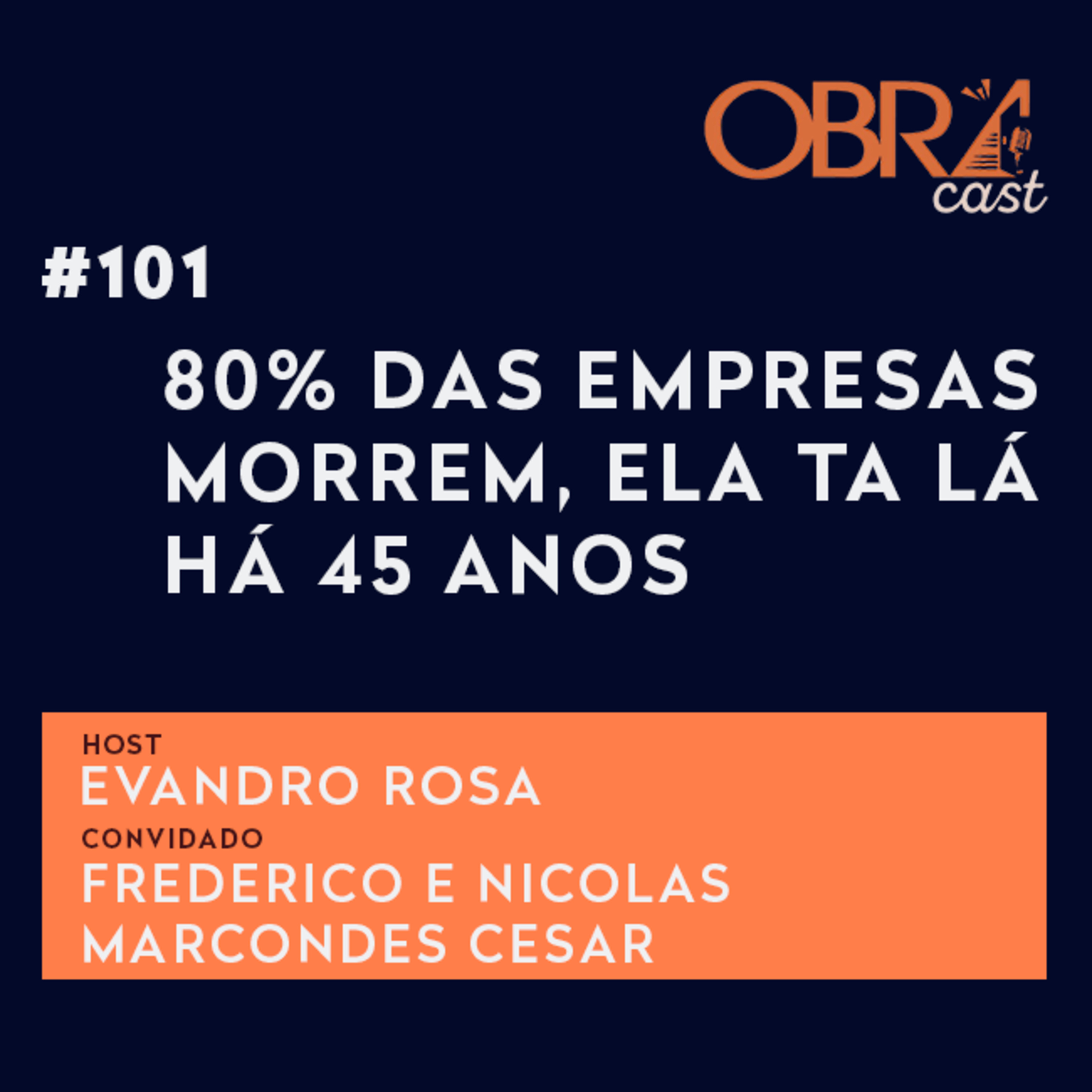 #101 | ObraCast | 80% das empresas morrem. Ela ta lá há 45 anos episode artwork
