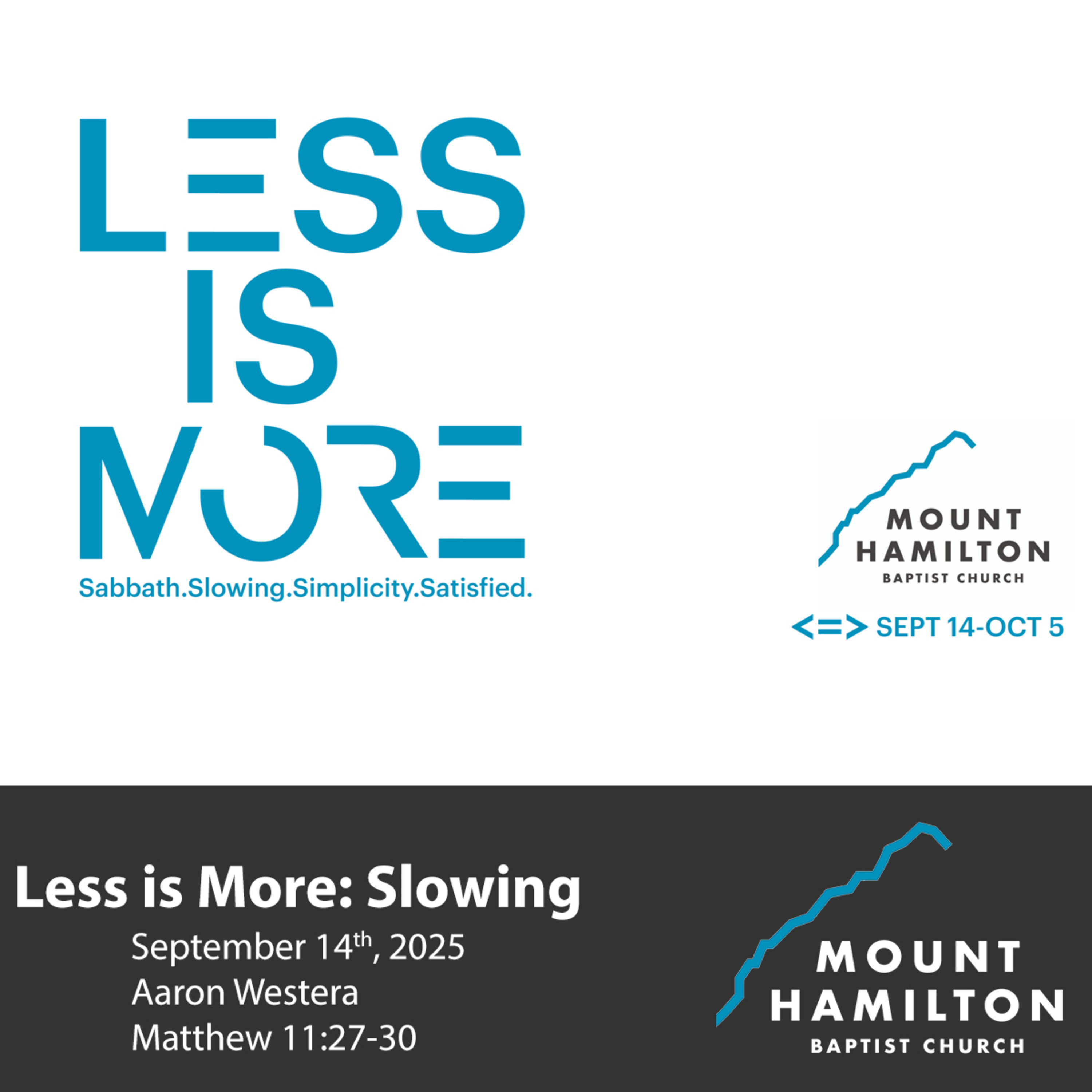 Less is More: Slowing | September 14, 2025 | Aaron Westera  episode artwork