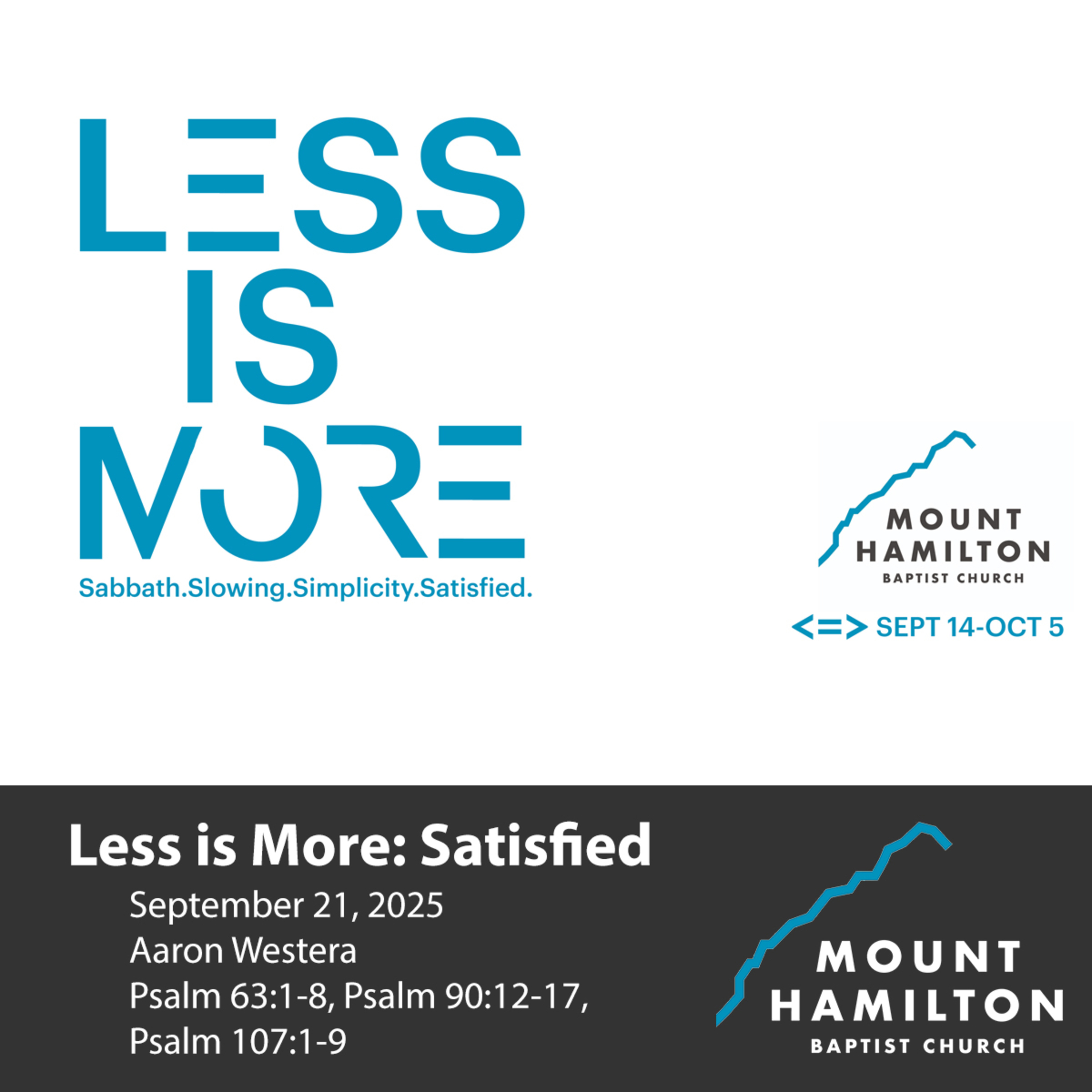 Less is More: Satisfied | September 21, 2025 | Aaron Westera episode artwork