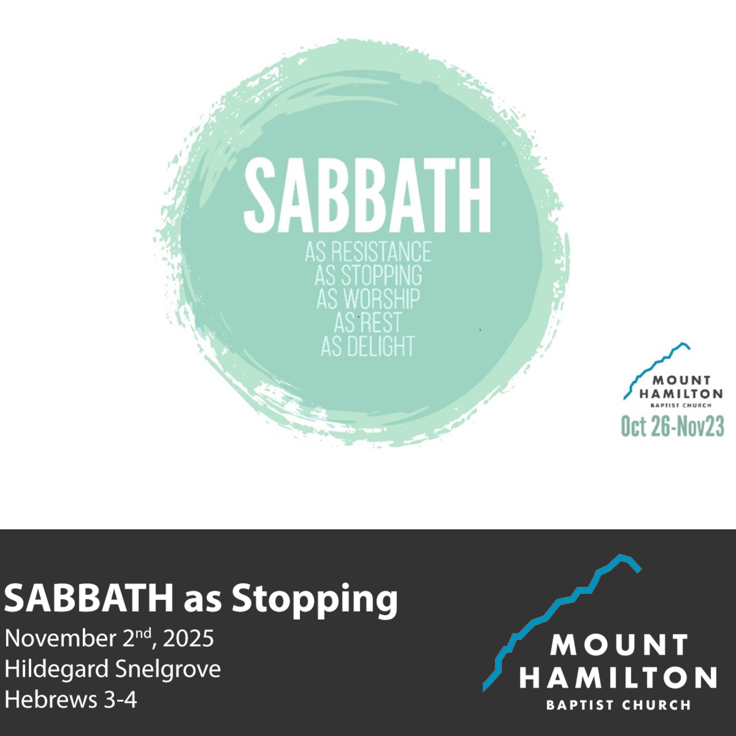 SABBATH as Stopping | November 2nd | Hildegard Snelgrove episode artwork