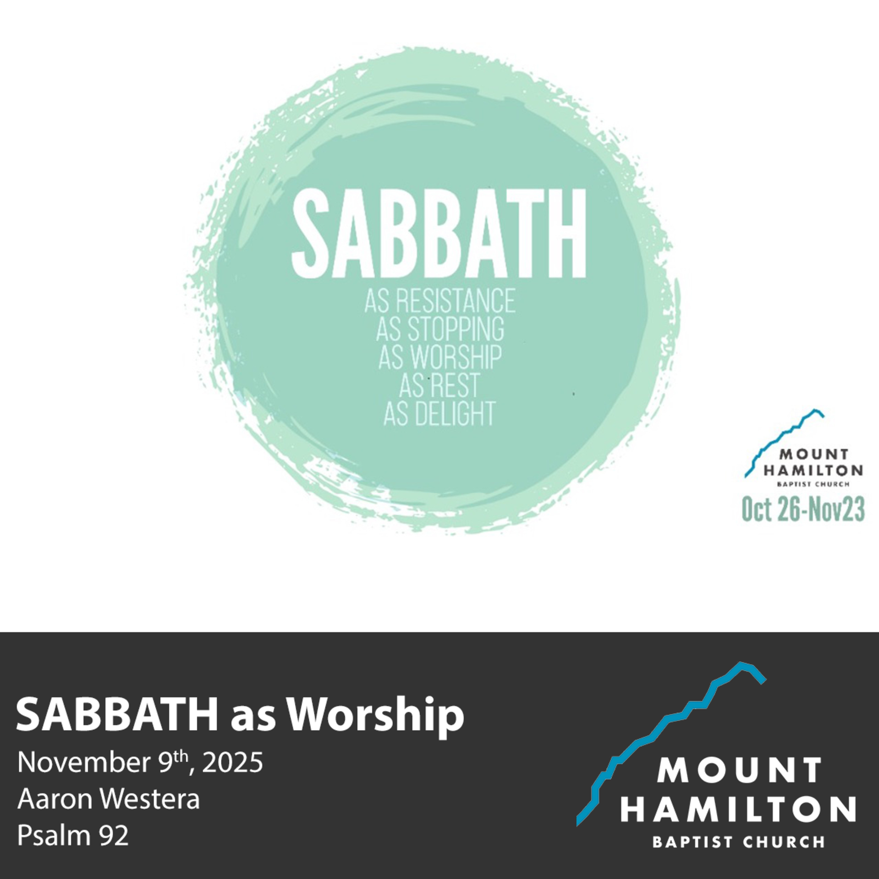 SABBATH as Worship | November 9th | Aaron Westera episode artwork