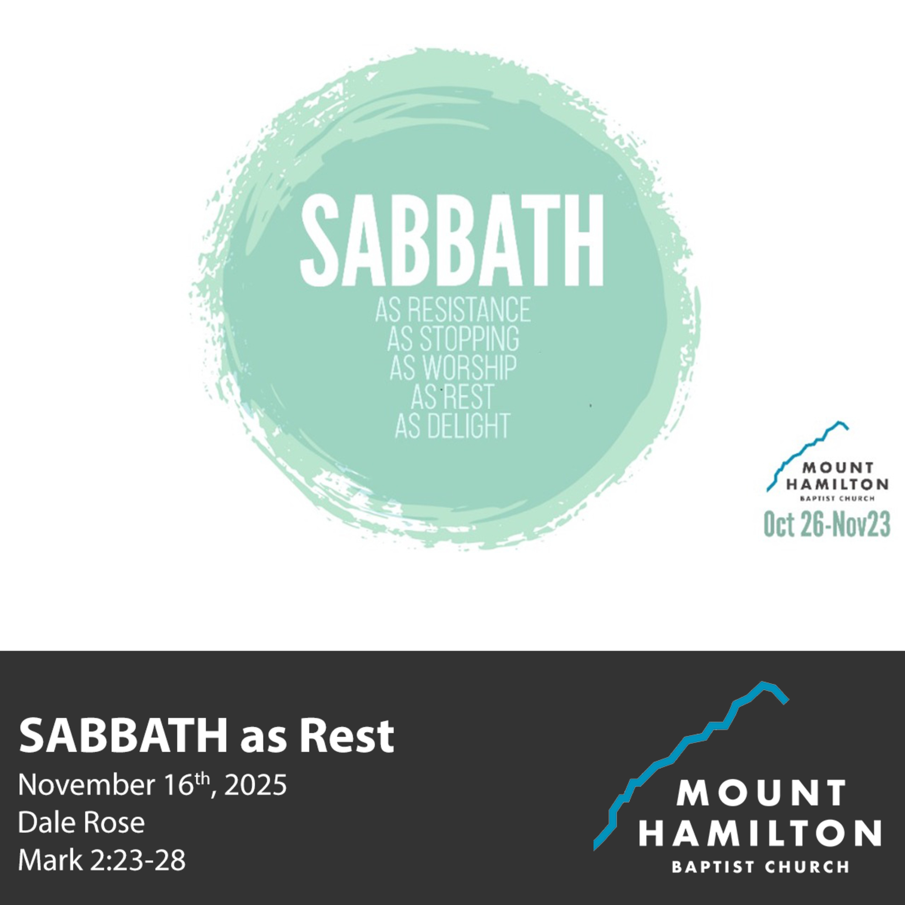 SABBATH as Rest | November 16th | Dale Rose episode artwork