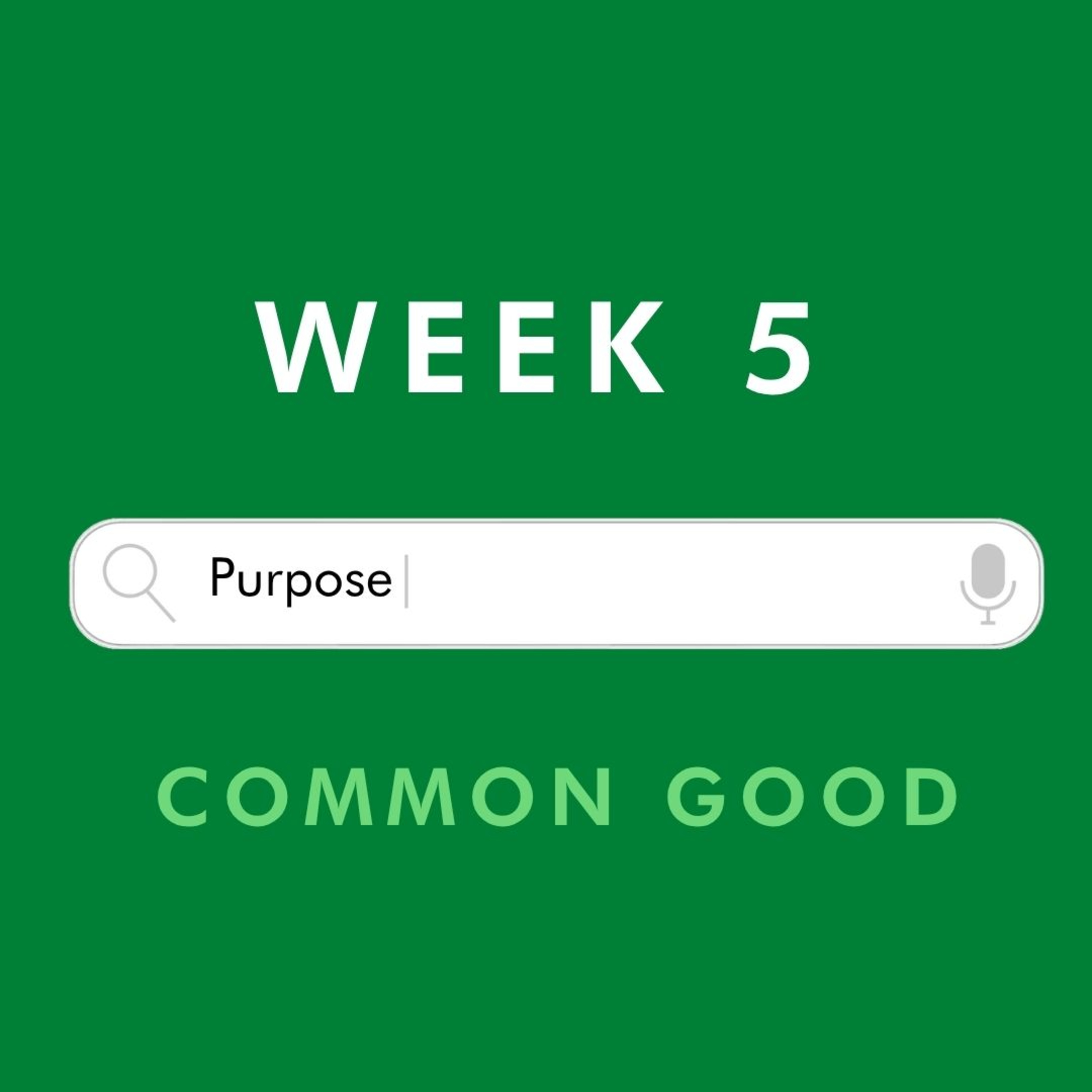 Purpose | Week 5 | Common Good | Ian Oliver episode artwork