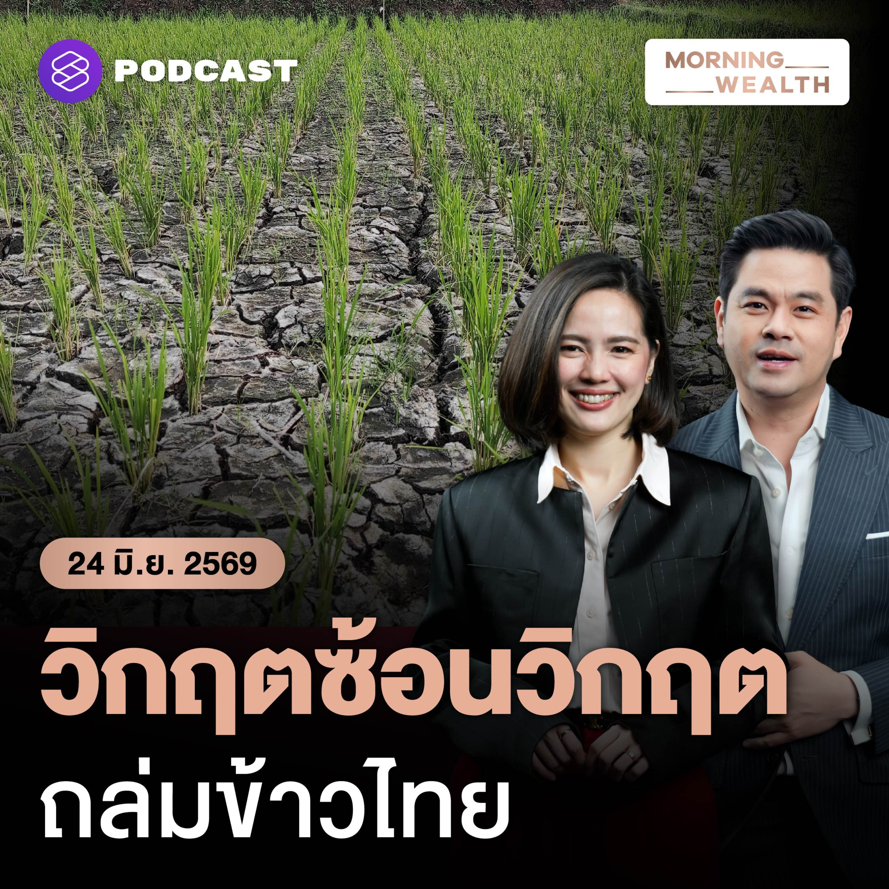 วิกฤตซ้อนวิกฤต ส่งออกข้าวไทยจ่อดิ่ง 15% บาทแข็งทุบซ้ำ คาดปีนี้ทรุดหนัก | Morning Wealth 24 มิถุนายน 69