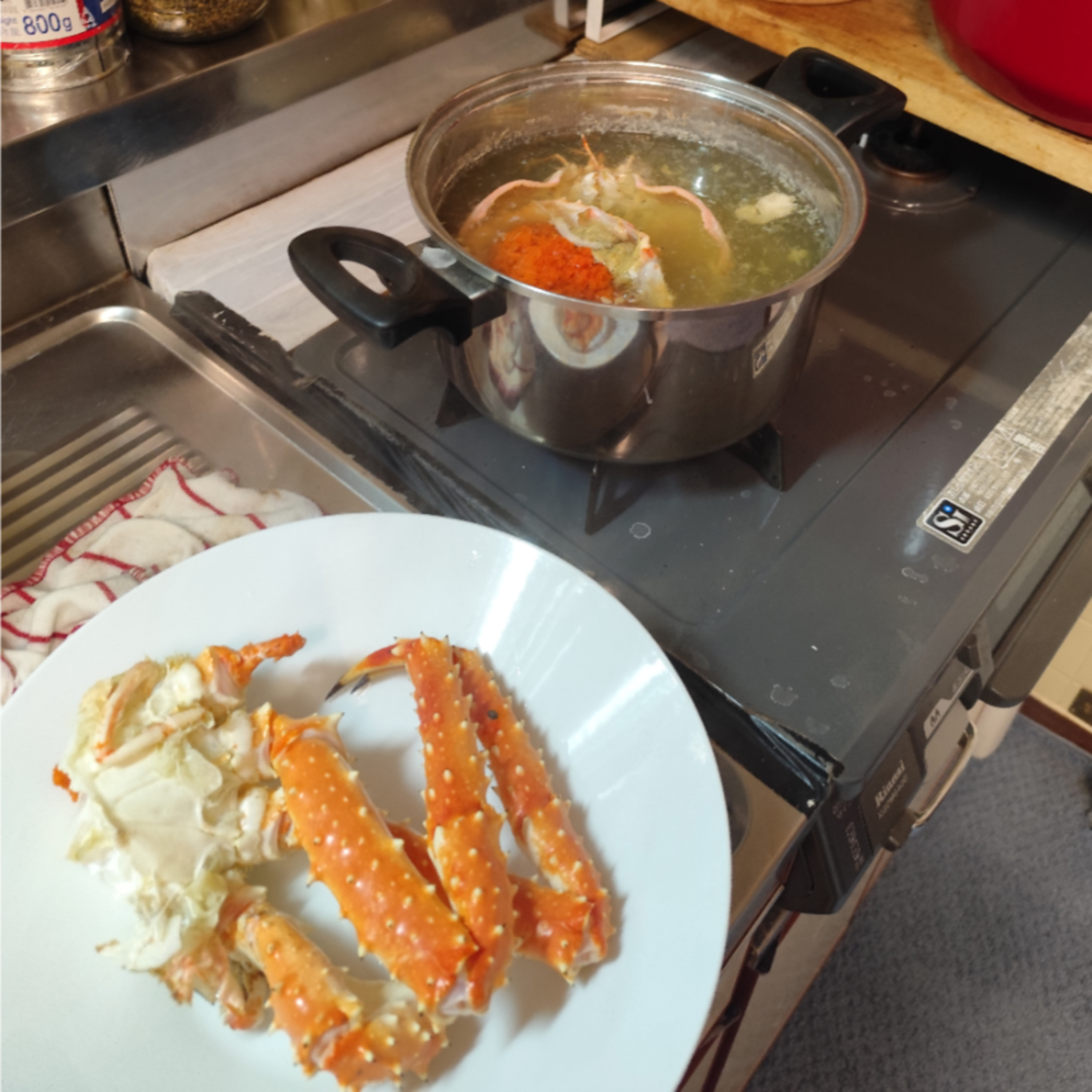 初めてタラバガニを茹でます