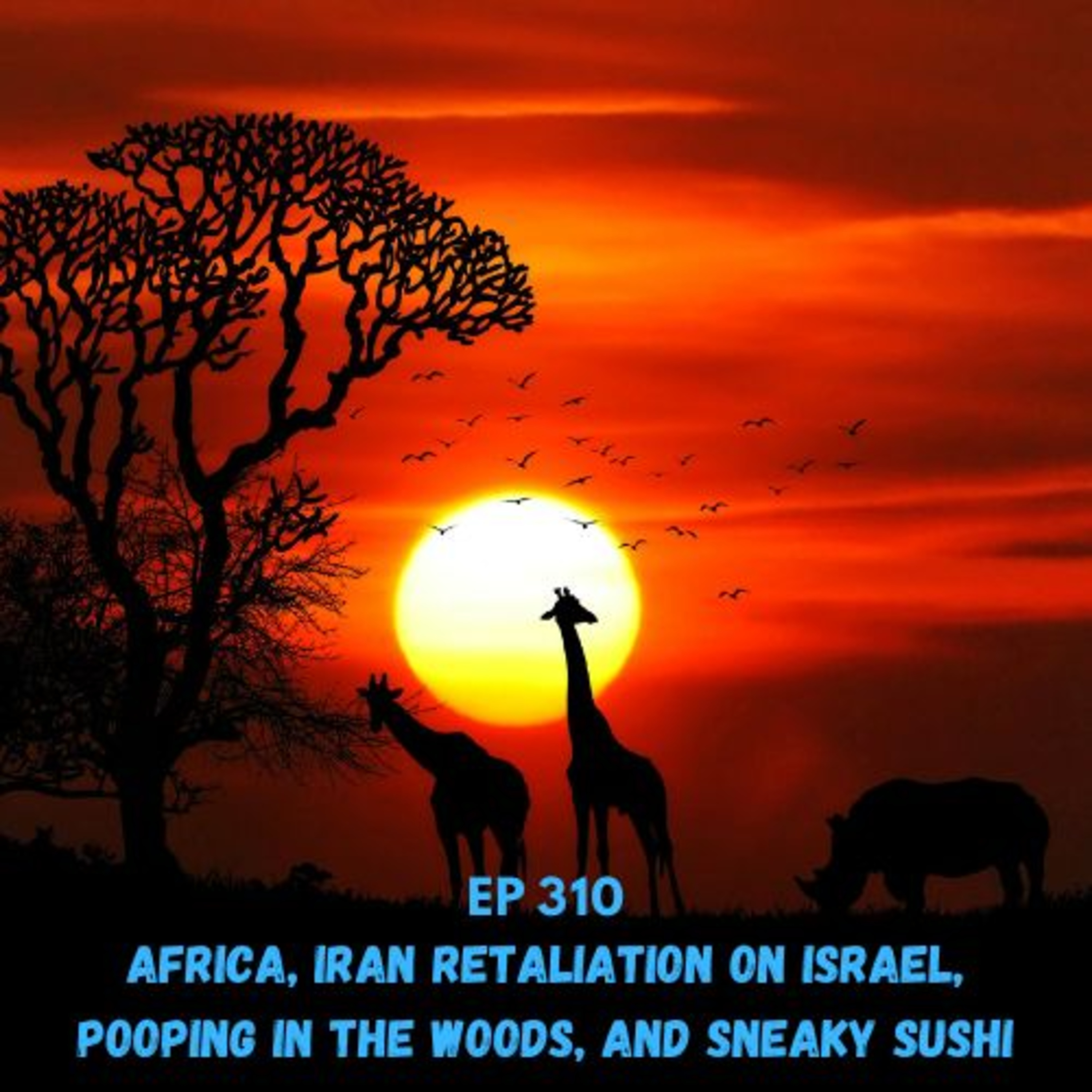 Africa, Iran Retaliation, Pooping in the Woods, and Sneaky Sushi episode artwork