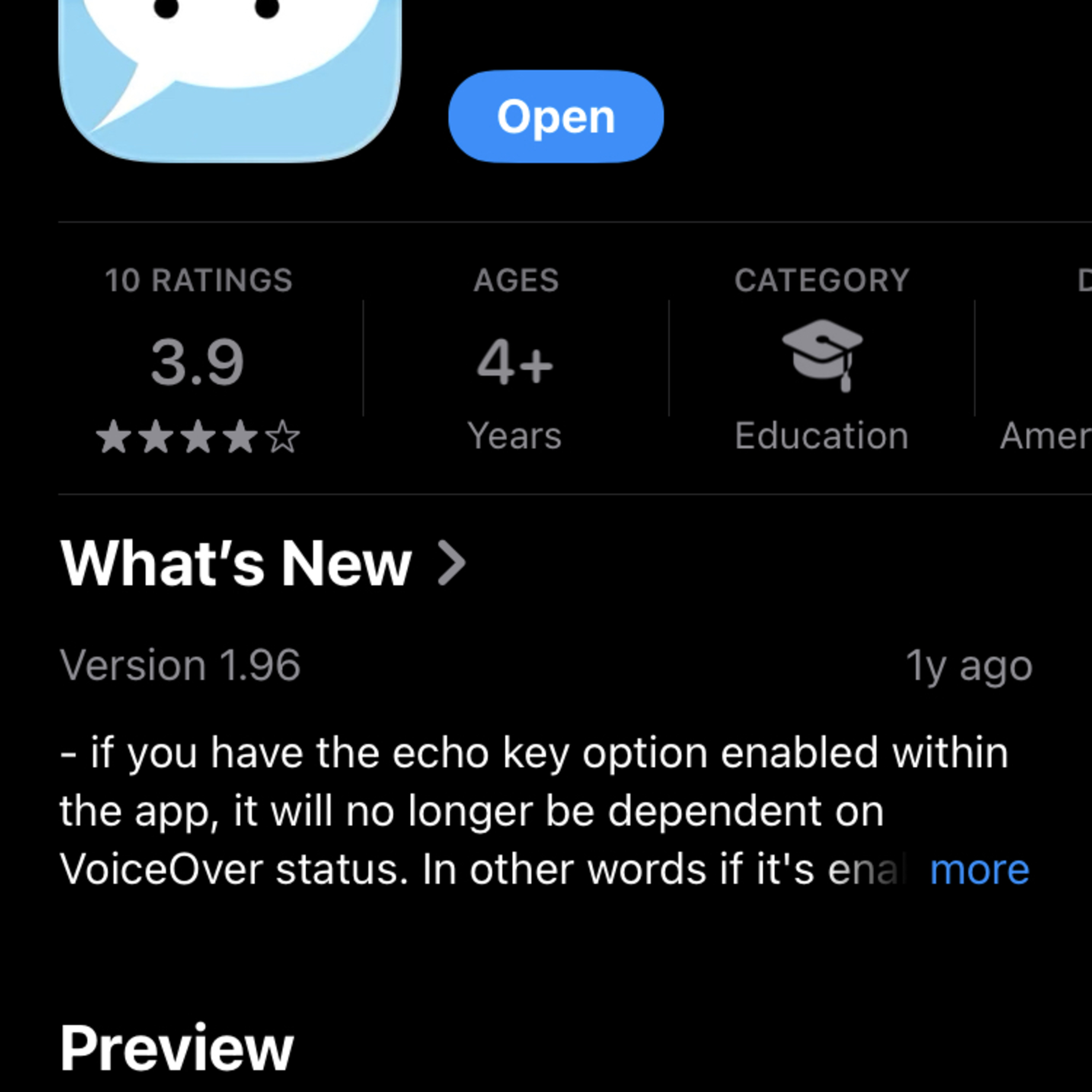 Talking typer on iPhone from APH