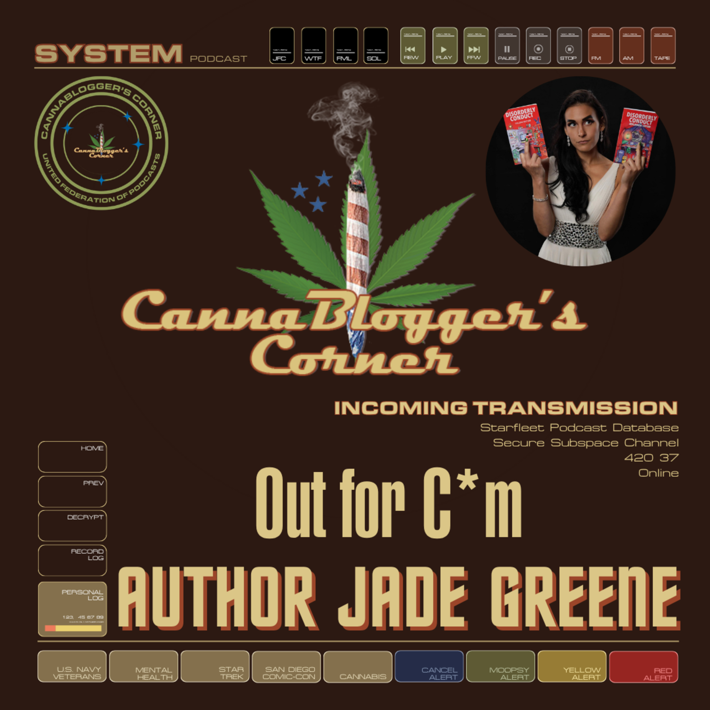 Out for C*m: Author Jade Greene episode artwork
